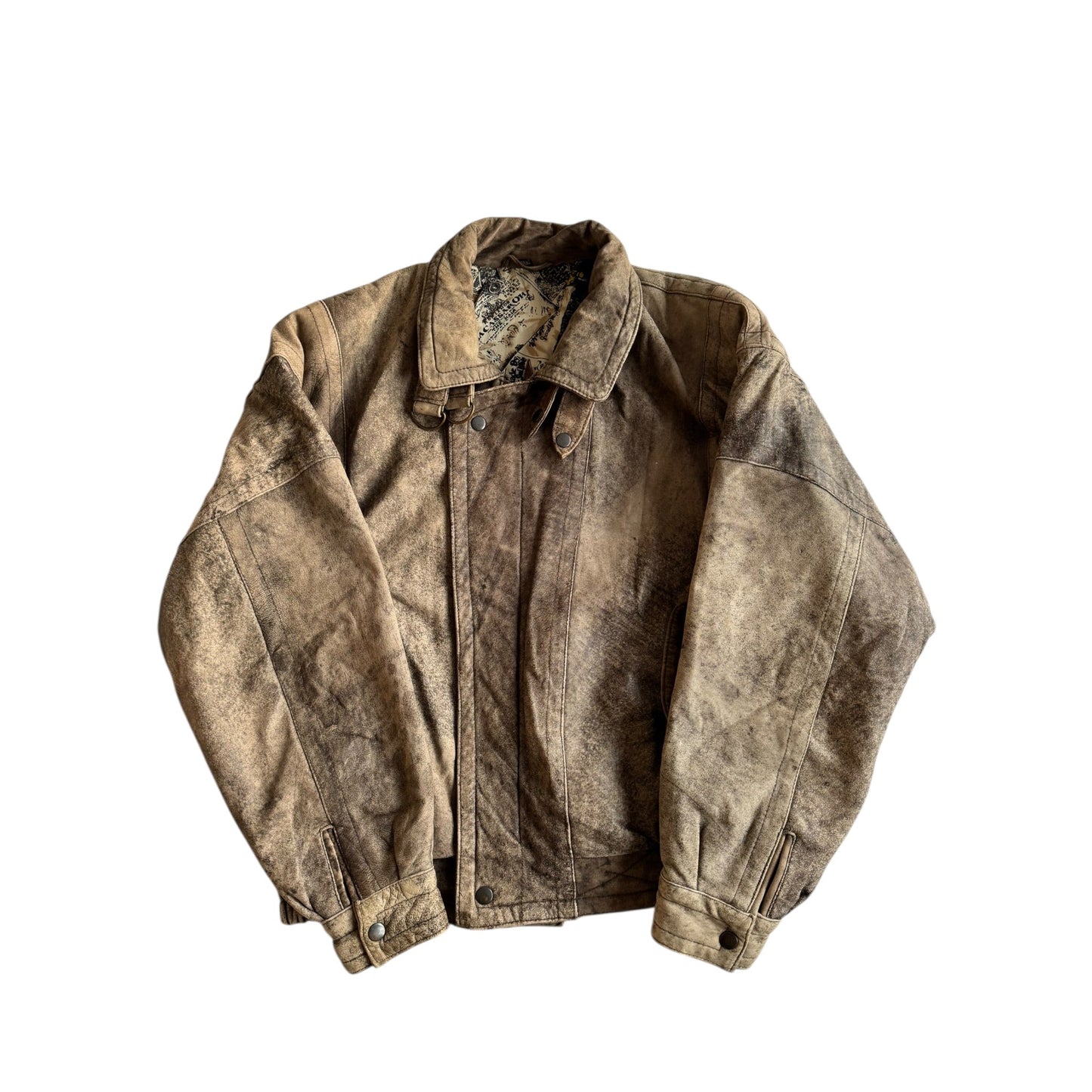 ☕️ Geacă Vintage din Piele de Miel Faded – M (48) - anbracaminte