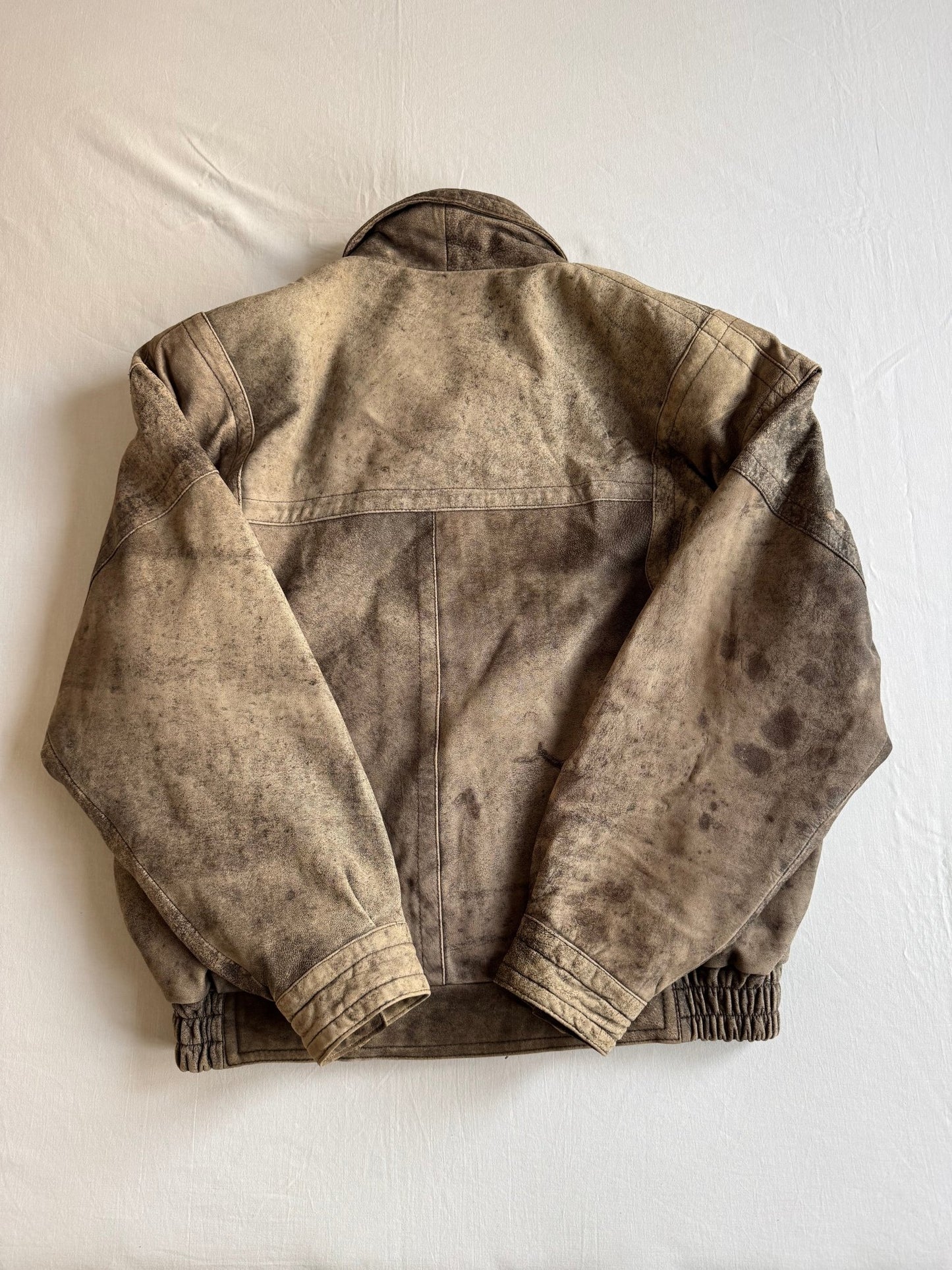 ☕️ Geacă Vintage din Piele de Miel Faded – M (48) - anbracaminte