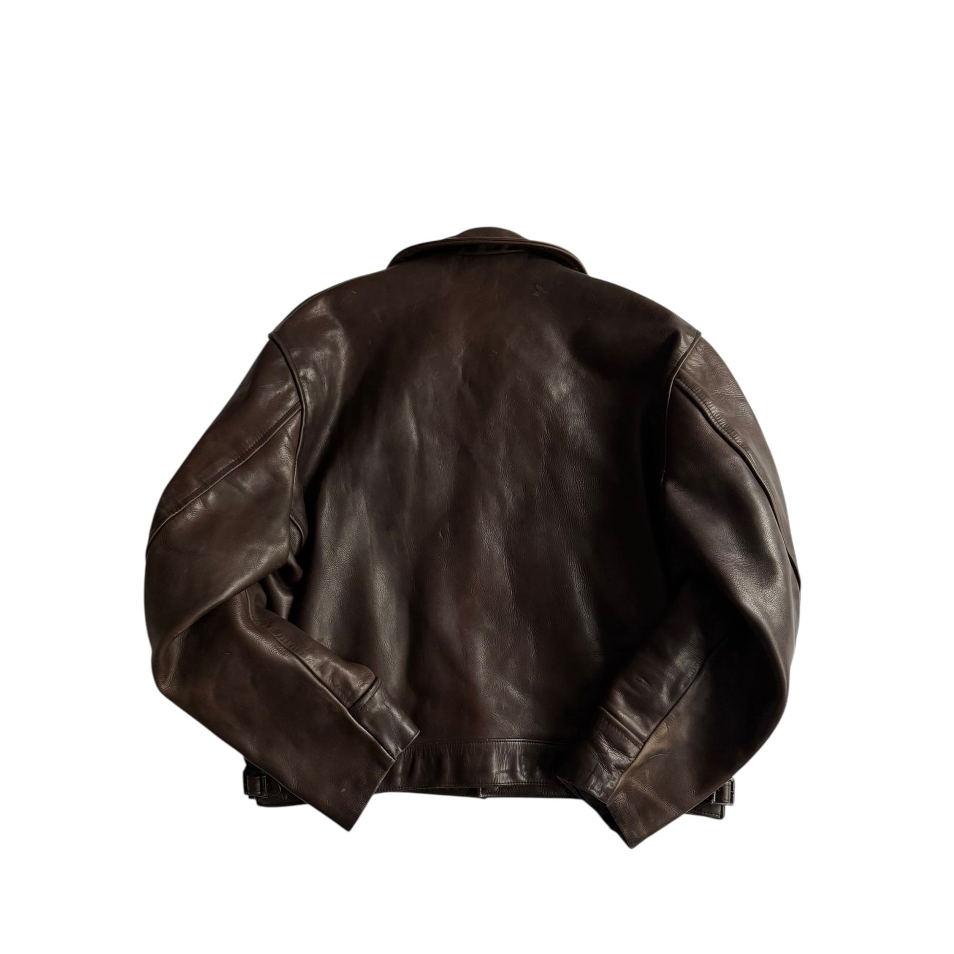 🧥 Geacă vintage din piele groasă maro închis | mărimea XL bărbați - anbracaminte