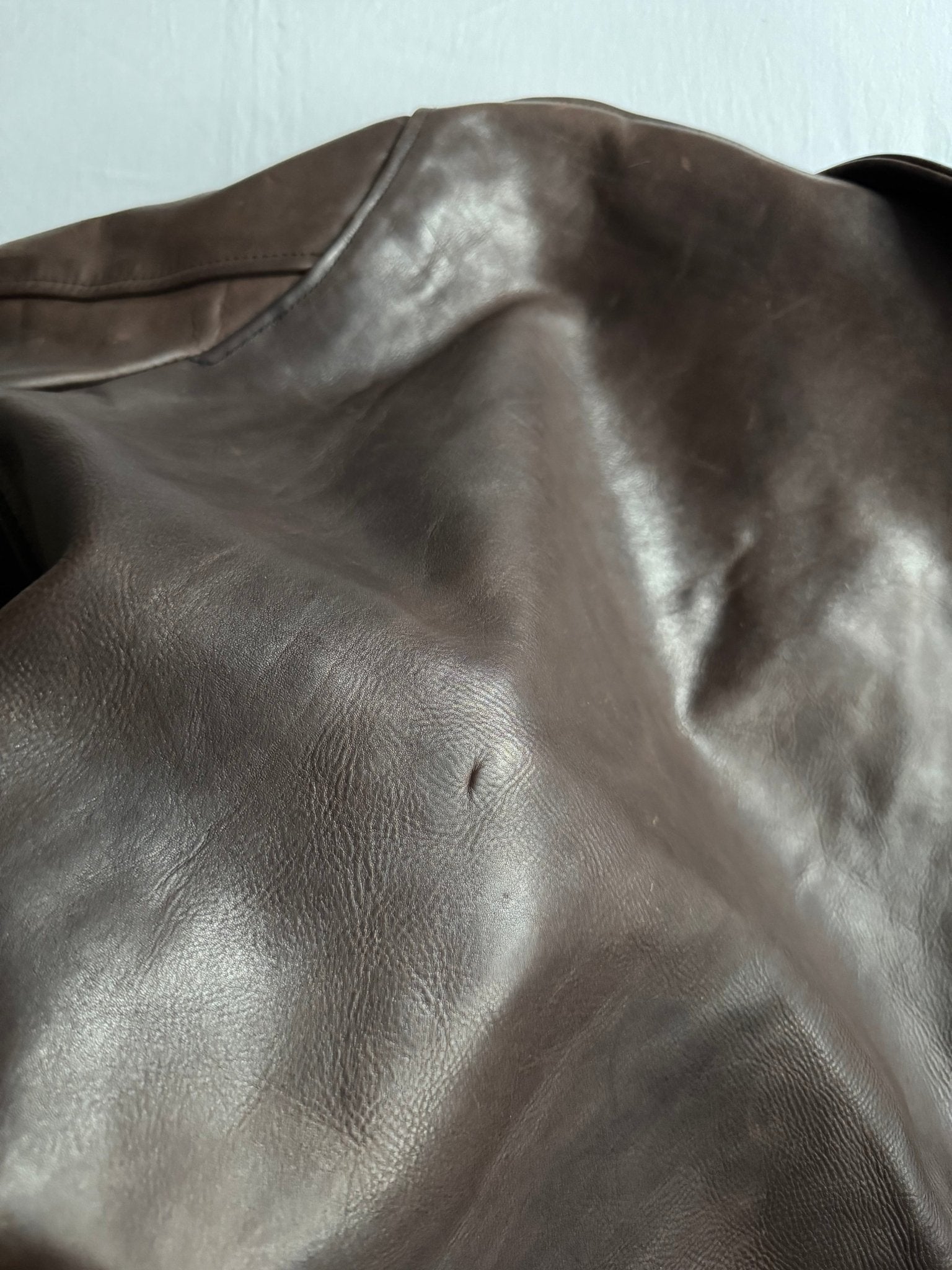 🧥 Geacă vintage din piele groasă maro închis | mărimea XL bărbați - anbracaminte
