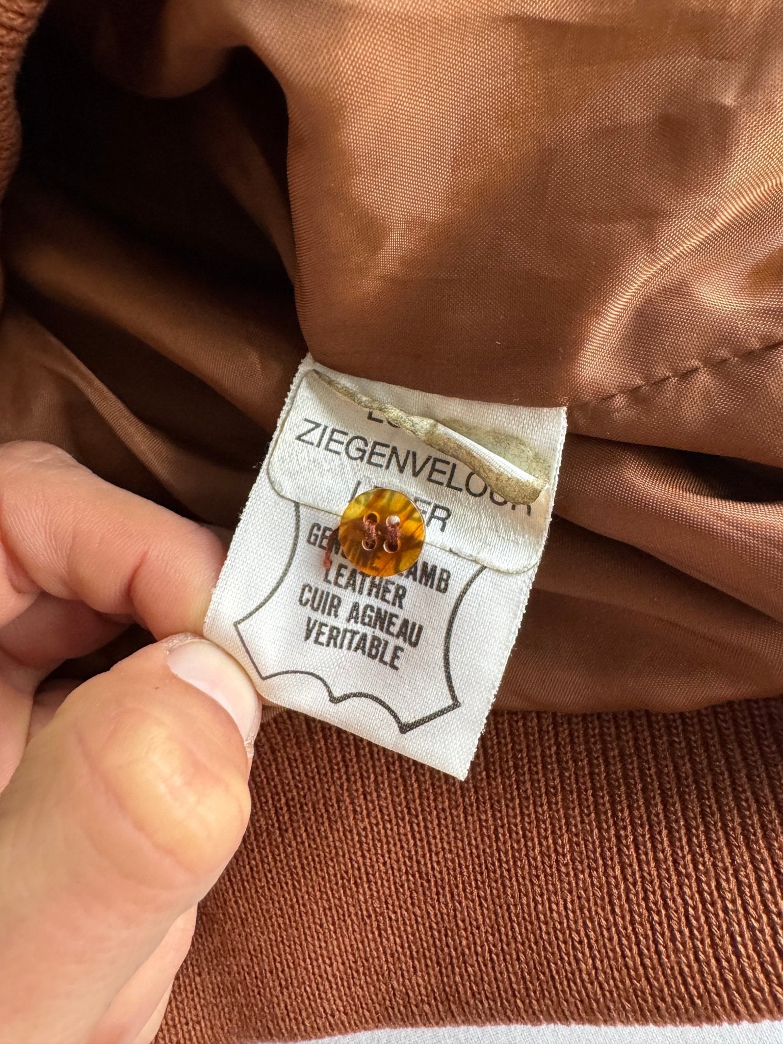 🧥 Geacă Vintage din Piele Întoarsă Maro / Patină Naturală (Mărime XL) - anbracaminte