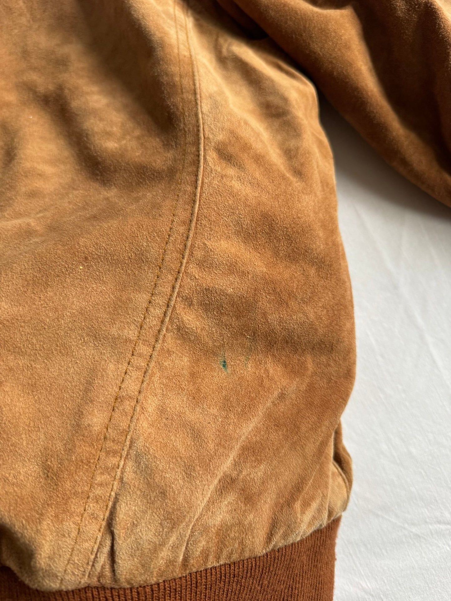 🧥 Geacă Vintage din Piele Întoarsă Maro / Patină Naturală (Mărime XL) - anbracaminte
