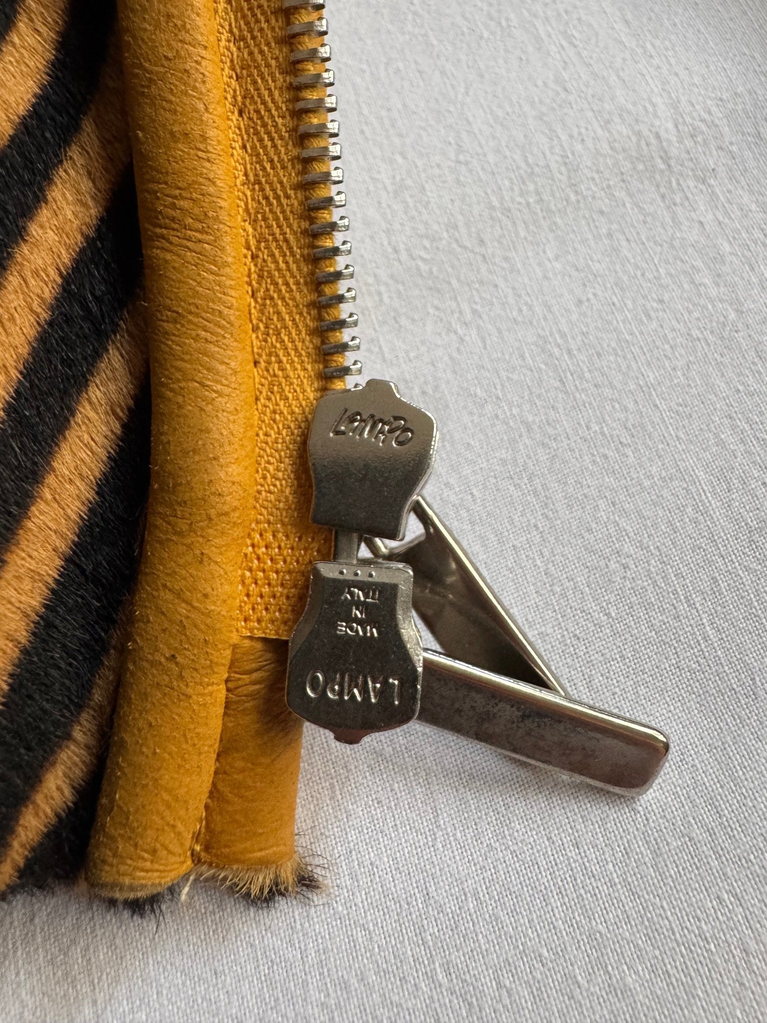 🦓 Geacă vintage din piele italiană / Căptușeală imprimeu zebră (L femei) - anbracaminte