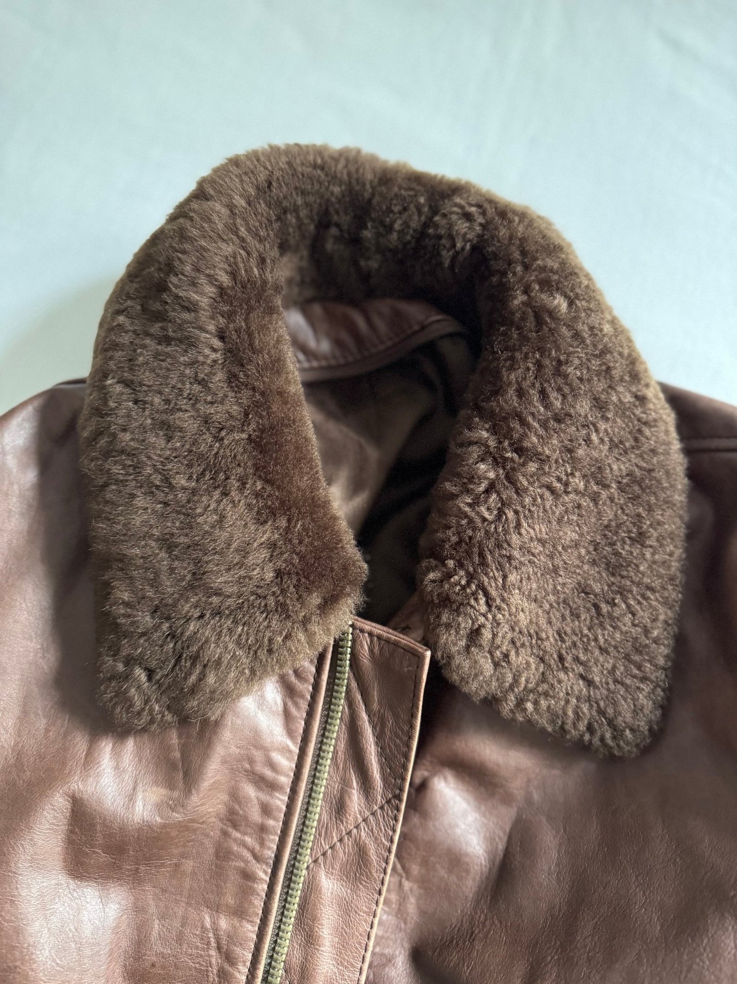 🧥 Geacă Vintage din Piele Maro cu Guler și Căptușeală Detasabilă din Faux Shearling – Mărime M (Made in Italy) - anbracaminte
