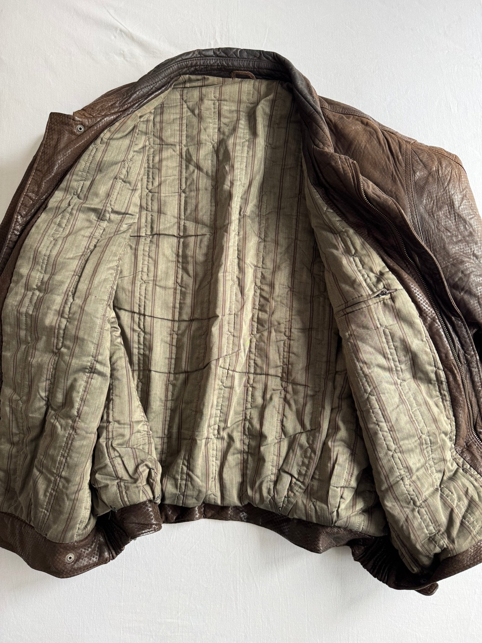 💣 Geacă Vintage din Piele Maro – XL - anbracaminte