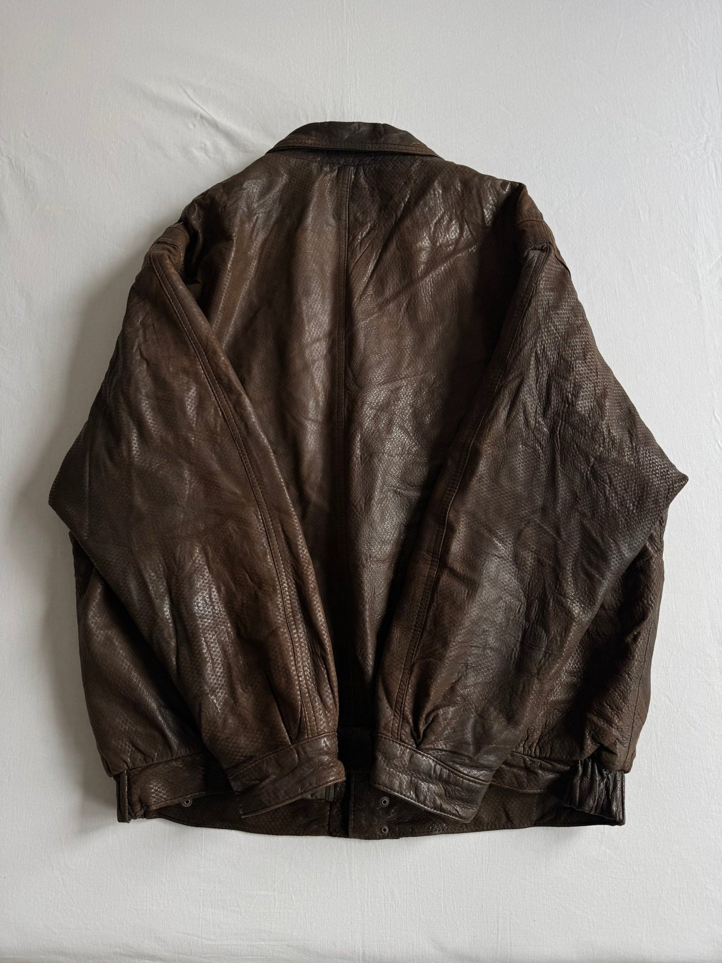 💣 Geacă Vintage din Piele Maro – XL - anbracaminte