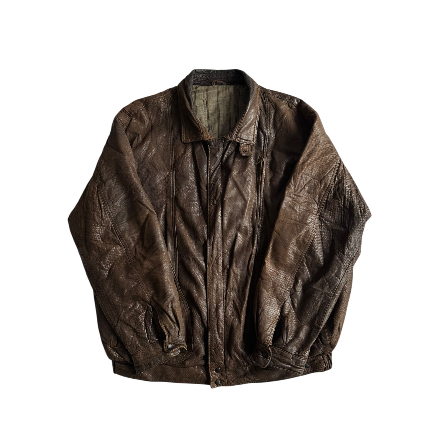 💣 Geacă Vintage din Piele Maro – XL - anbracaminte