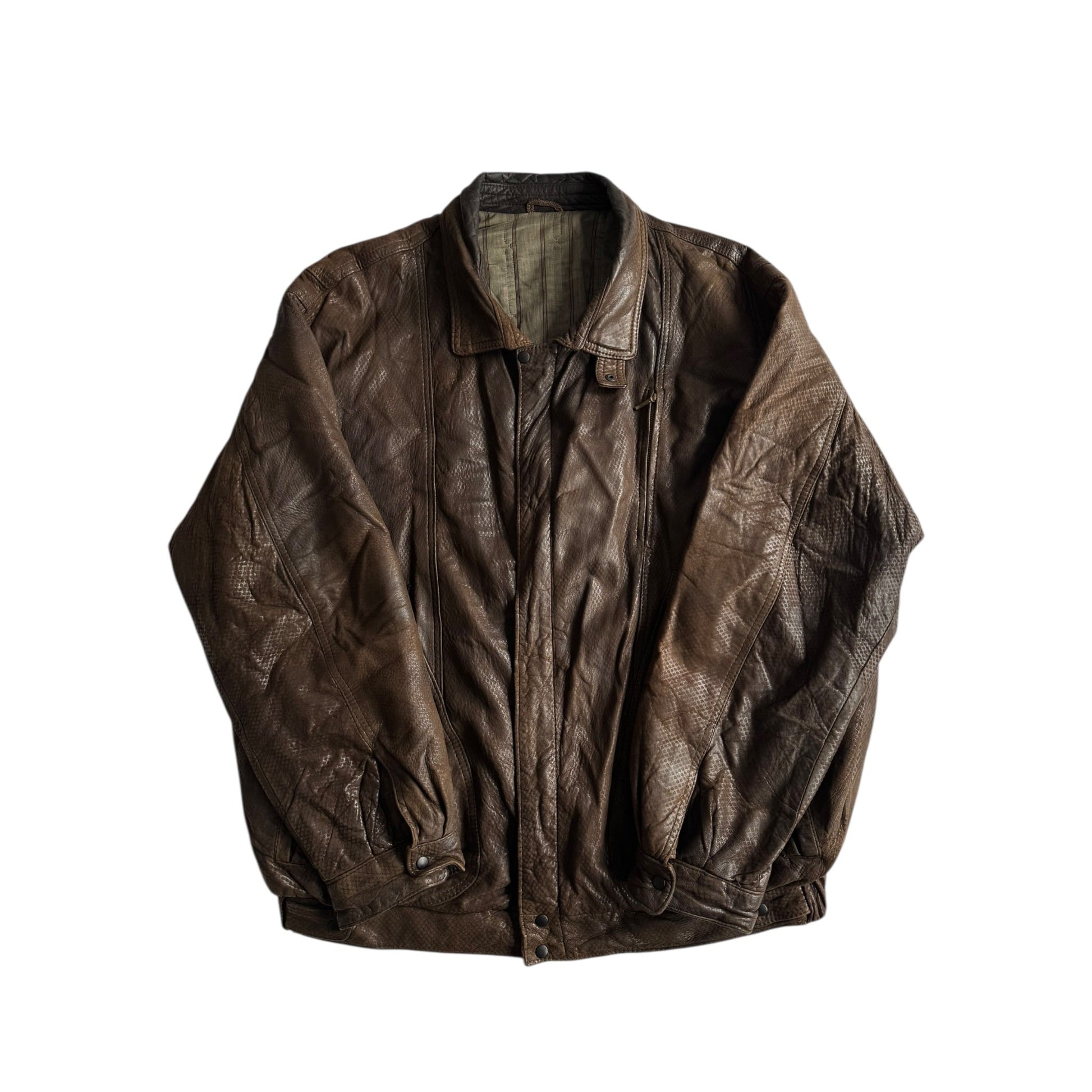💣 Geacă Vintage din Piele Maro – XL - anbracaminte