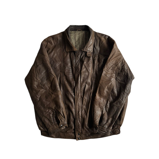 💣 Geacă Vintage din Piele Maro – XL - anbracaminte