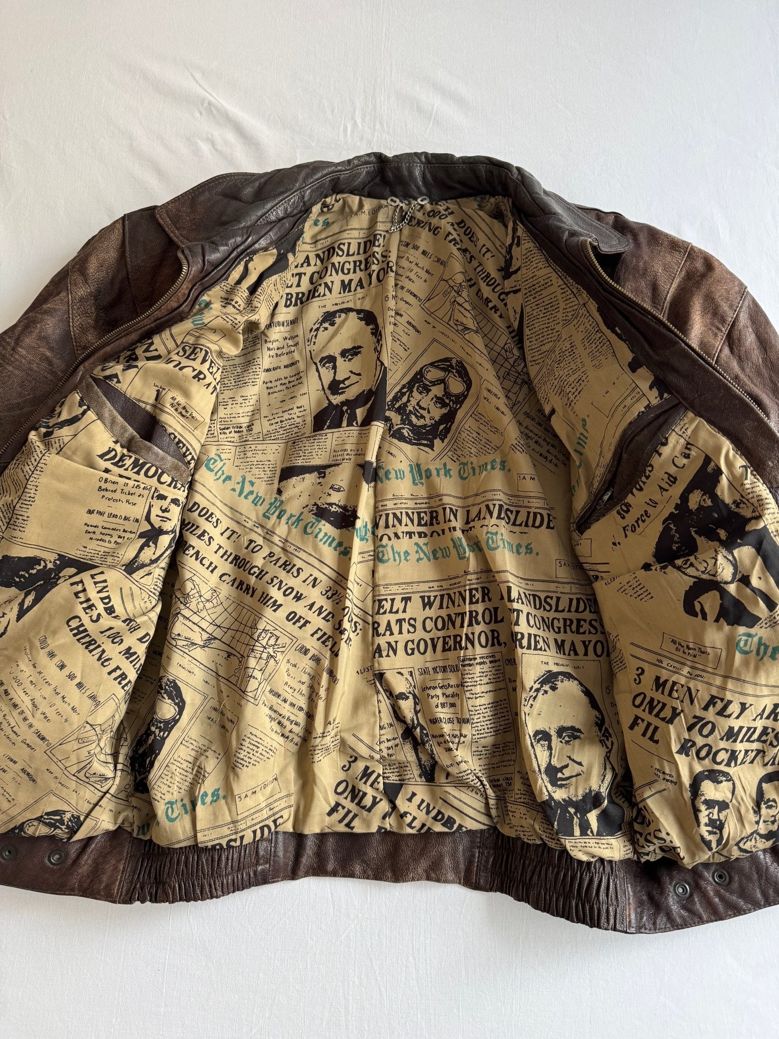 🤎 Geacă Vintage din Piele Maro – XL (Cropped & Boxy, Patină & Fade) - anbracaminte