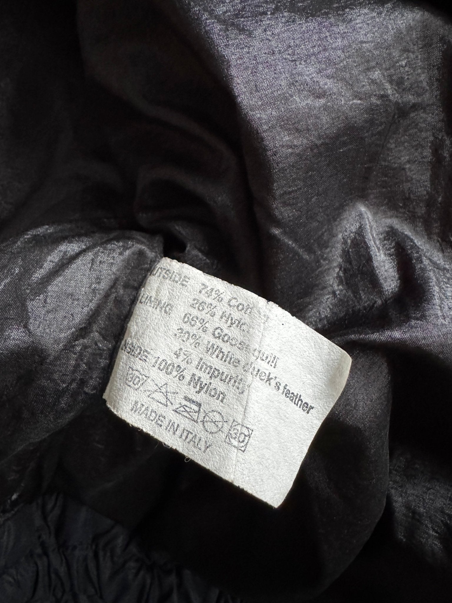 ⛷️ Geacă vintage Jet Set din puf natural cu guler din blană de raton – Made in Italy – mărime L - anbracaminte