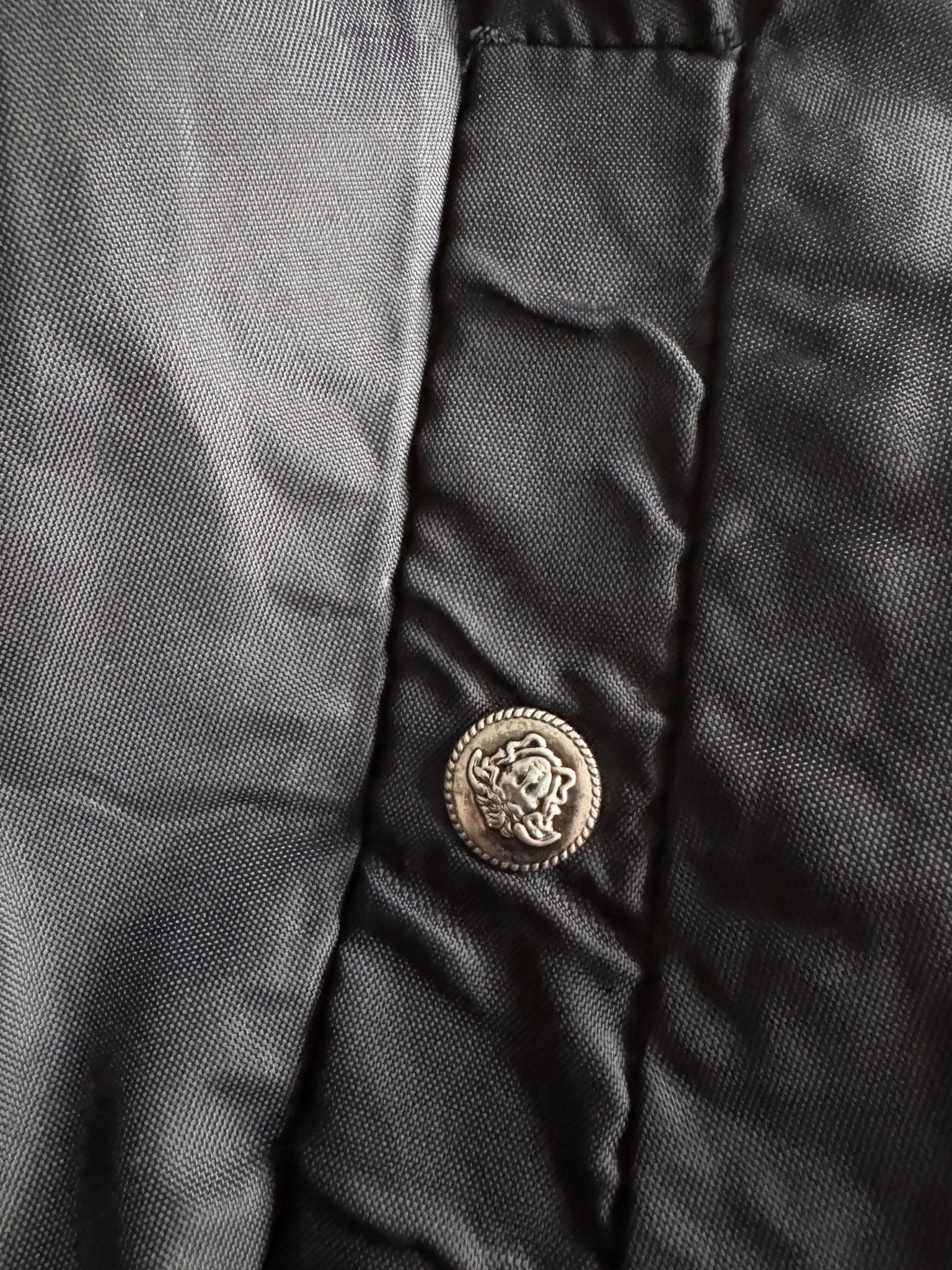 🐍 Geacă vintage Versace din piele reversibilă - Made in Italy (L) - anbracaminte