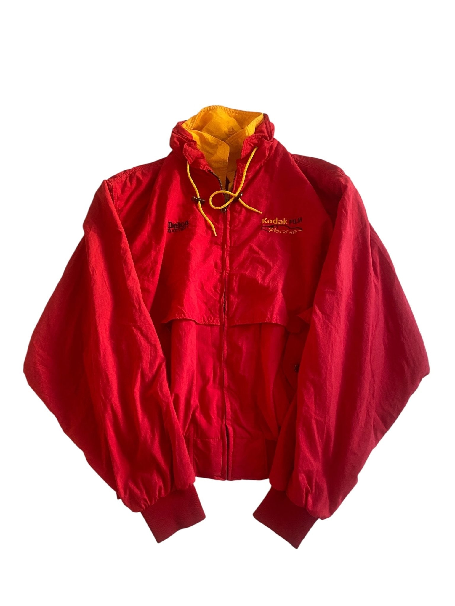 Geacă Windbreaker Vintage Kodak Racing Team – Roșu – Made in USA – Mărime XL - anbracaminte