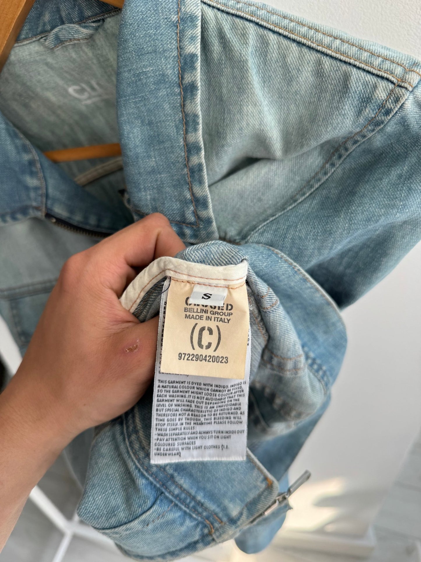 ☀️ Geacă Y2K Closed Light Denim – Cotton & Linen Blend – S – Made in Italy - anbracaminte