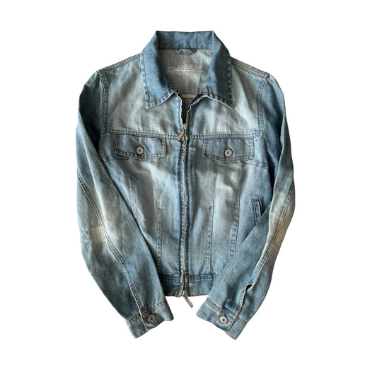 ☀️ Geacă Y2K Closed Light Denim – Cotton & Linen Blend – S – Made in Italy - anbracaminte