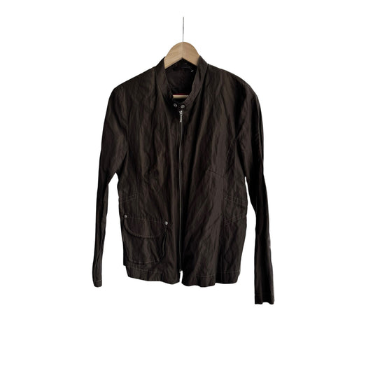 🏁 Geacă Y2K Damă Cafe Racer cu Finish Metalic – M/L (40) - anbracaminte
