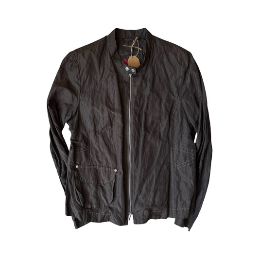 🏁 Geacă Y2K Damă Cafe Racer cu Finish Metalic – M/L (40) - anbracaminte