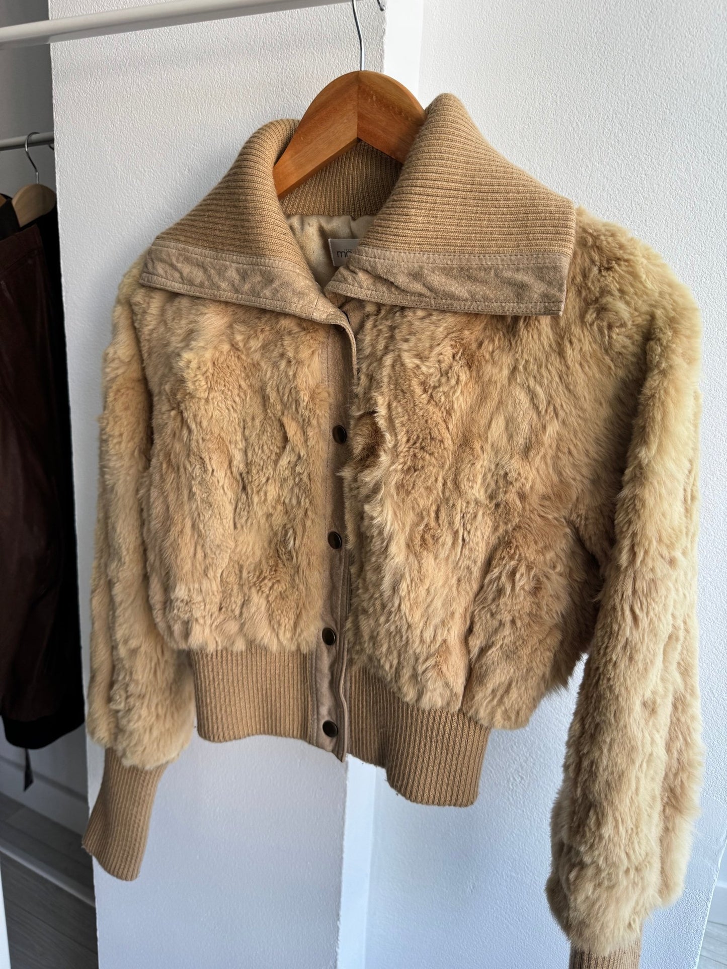 🐰 Geacă Y2K Damă din Blană de Iepure – Cropped Fit - XS / S - anbracaminte