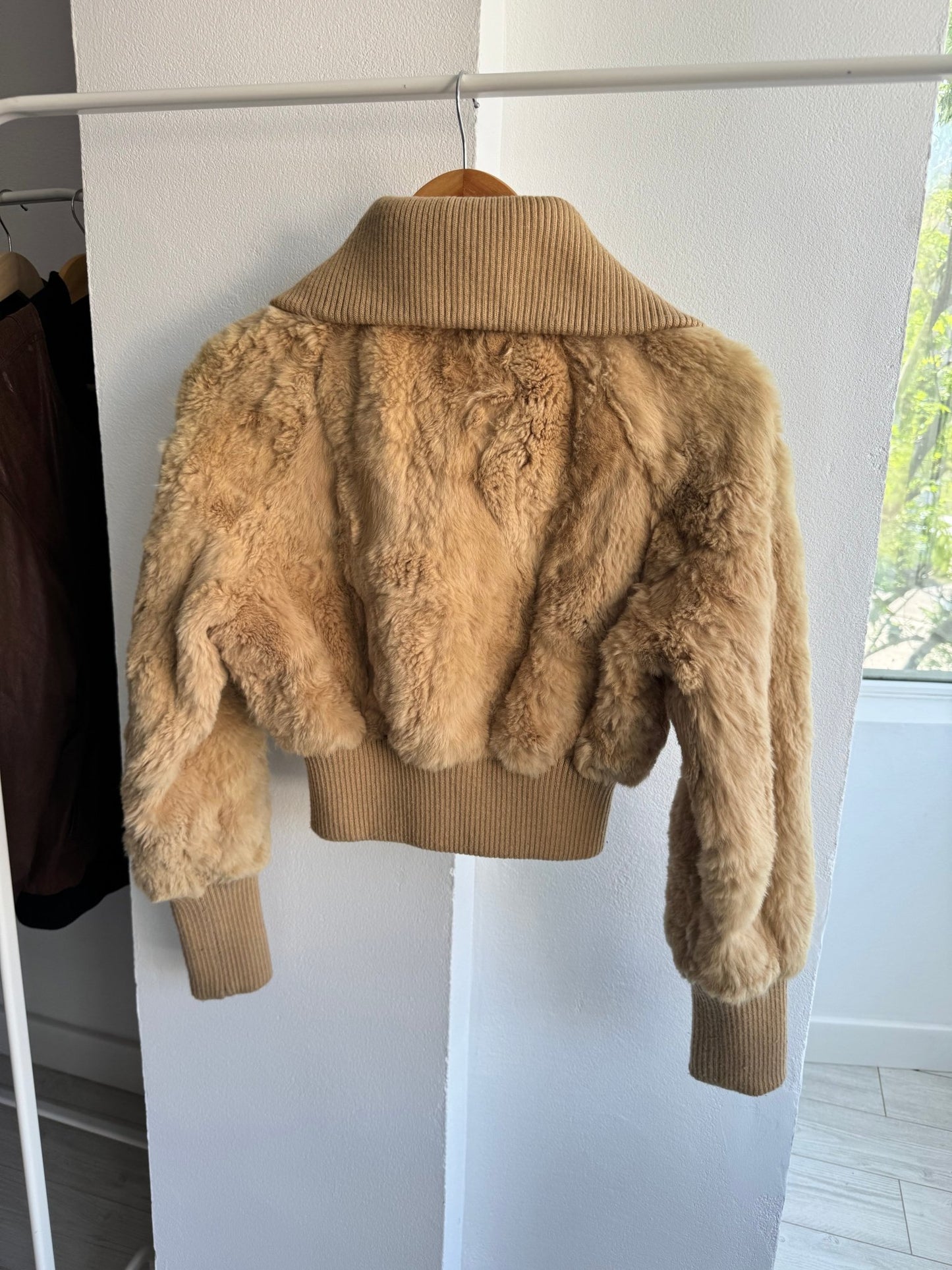 🐰 Geacă Y2K Damă din Blană de Iepure – Cropped Fit - XS / S - anbracaminte