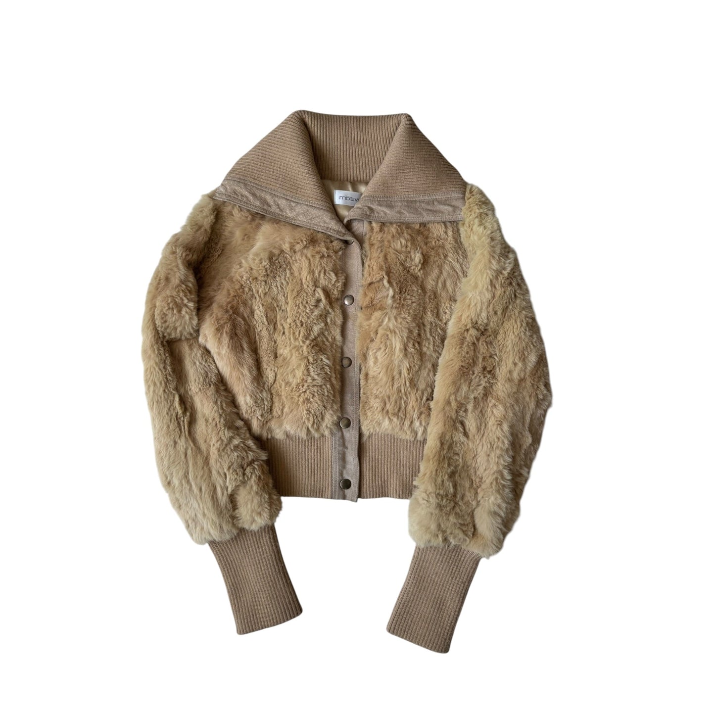 🐰 Geacă Y2K Damă din Blană de Iepure – Cropped Fit - XS / S - anbracaminte
