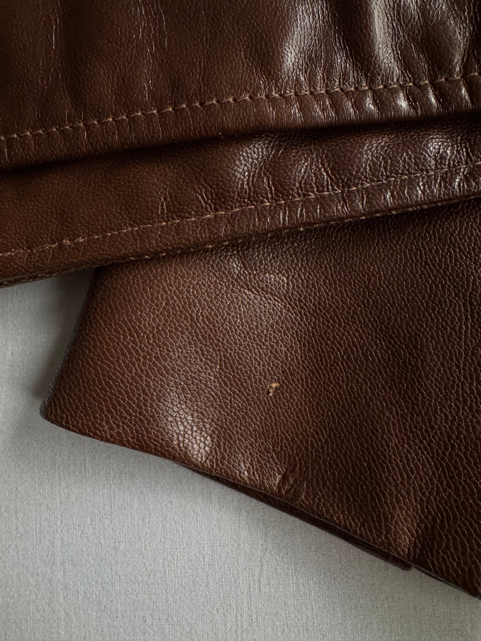 🥃 Geacă Y2K Damă din Piele Cognac Brown – L - anbracaminte