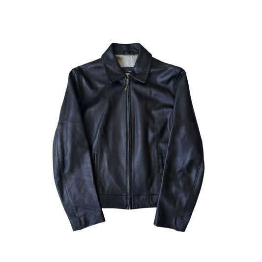 🖤 Geacă Y2K Damă din Piele de Miel Neagră – M - anbracaminte