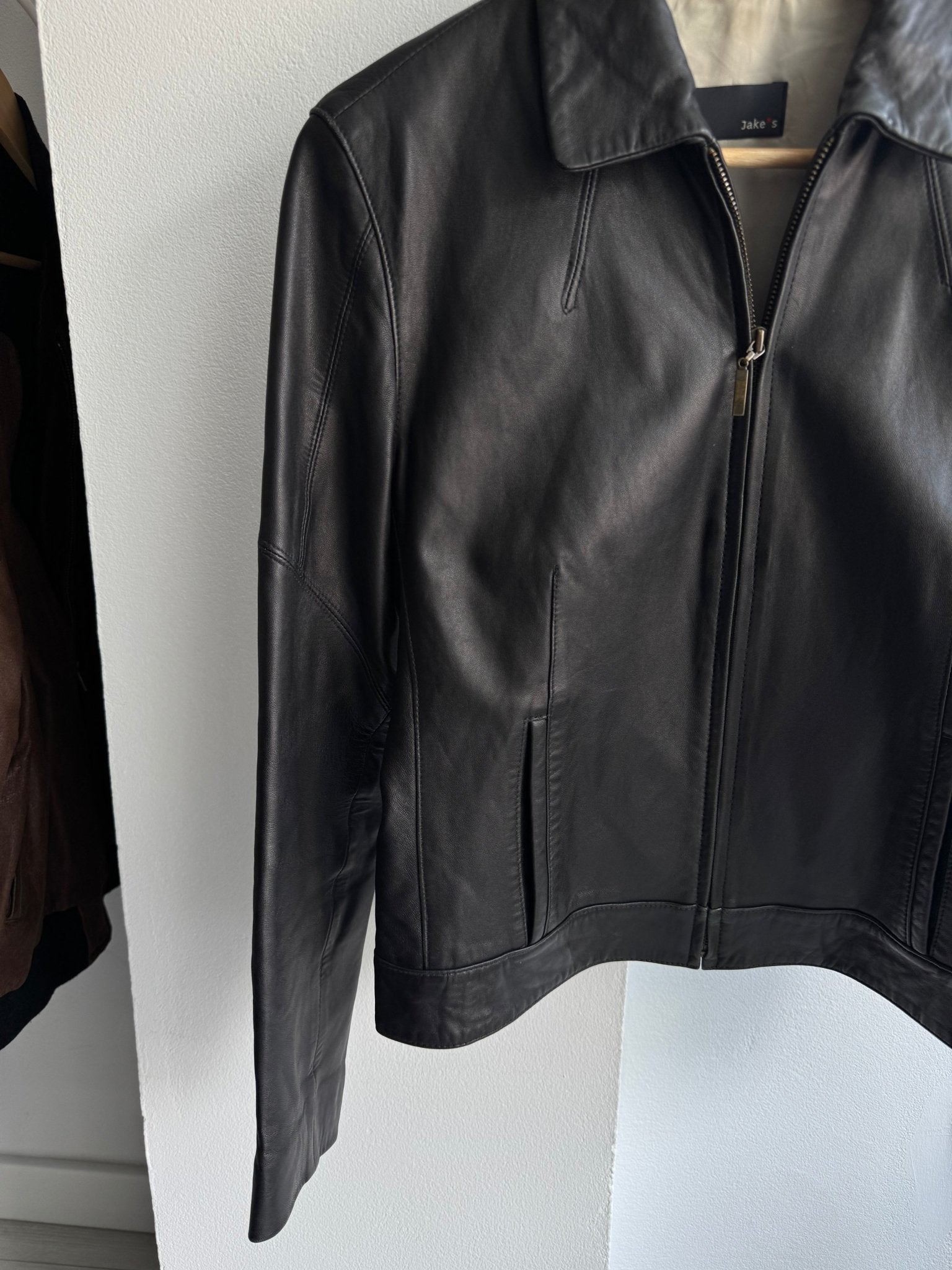🖤 Geacă Y2K Damă din Piele de Miel Neagră – M - anbracaminte