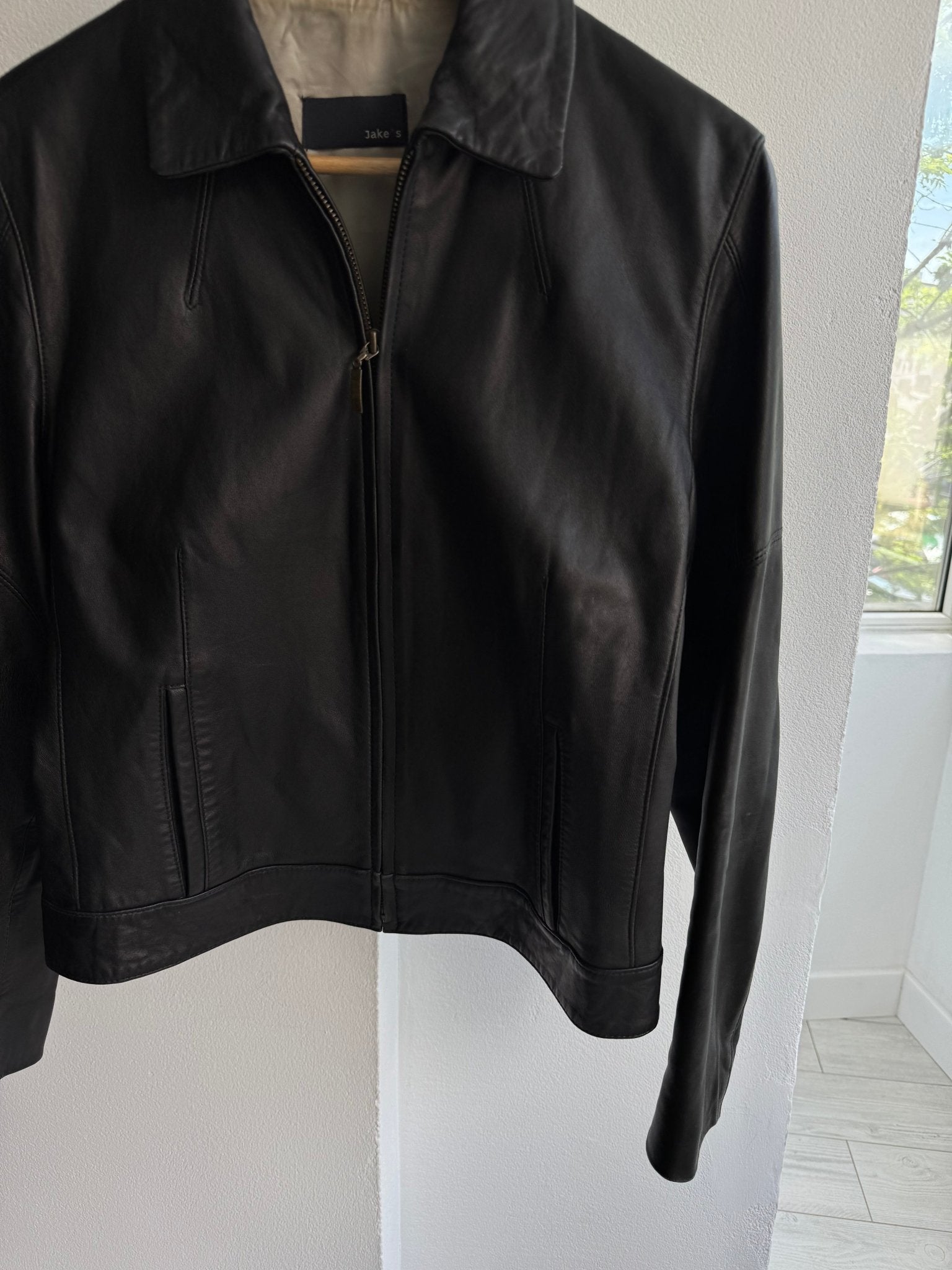 🖤 Geacă Y2K Damă din Piele de Miel Neagră – M - anbracaminte