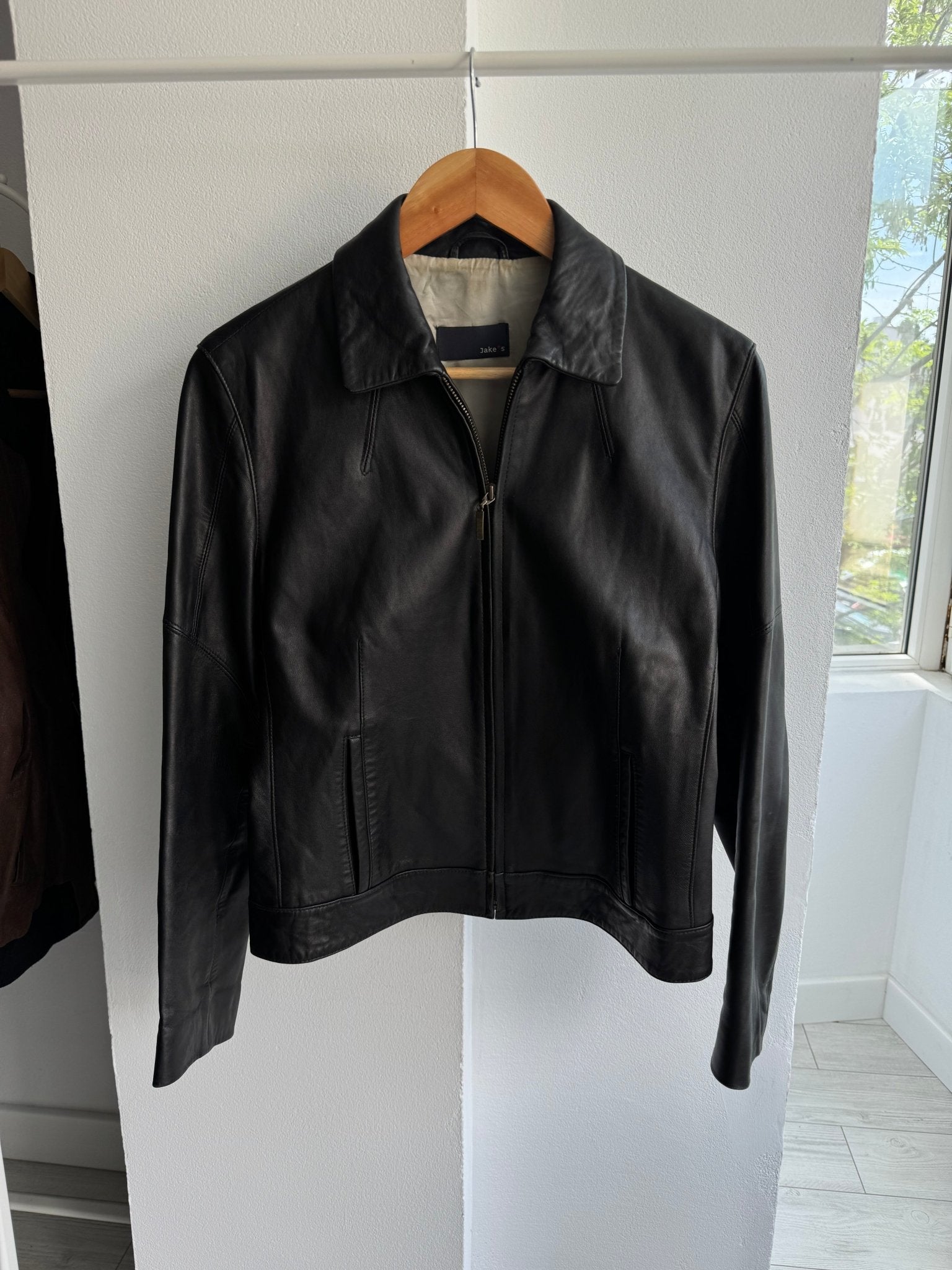 🖤 Geacă Y2K Damă din Piele de Miel Neagră – M - anbracaminte