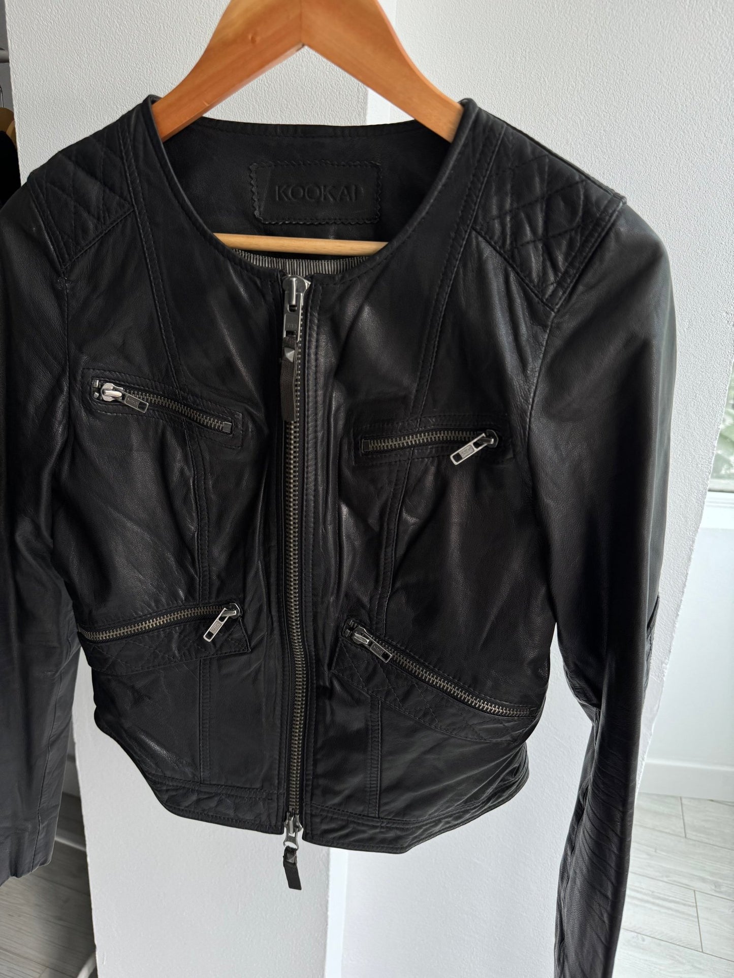 🐐 Geacă Y2K Damă Kookai Goat Leather – EU 38 - anbracaminte