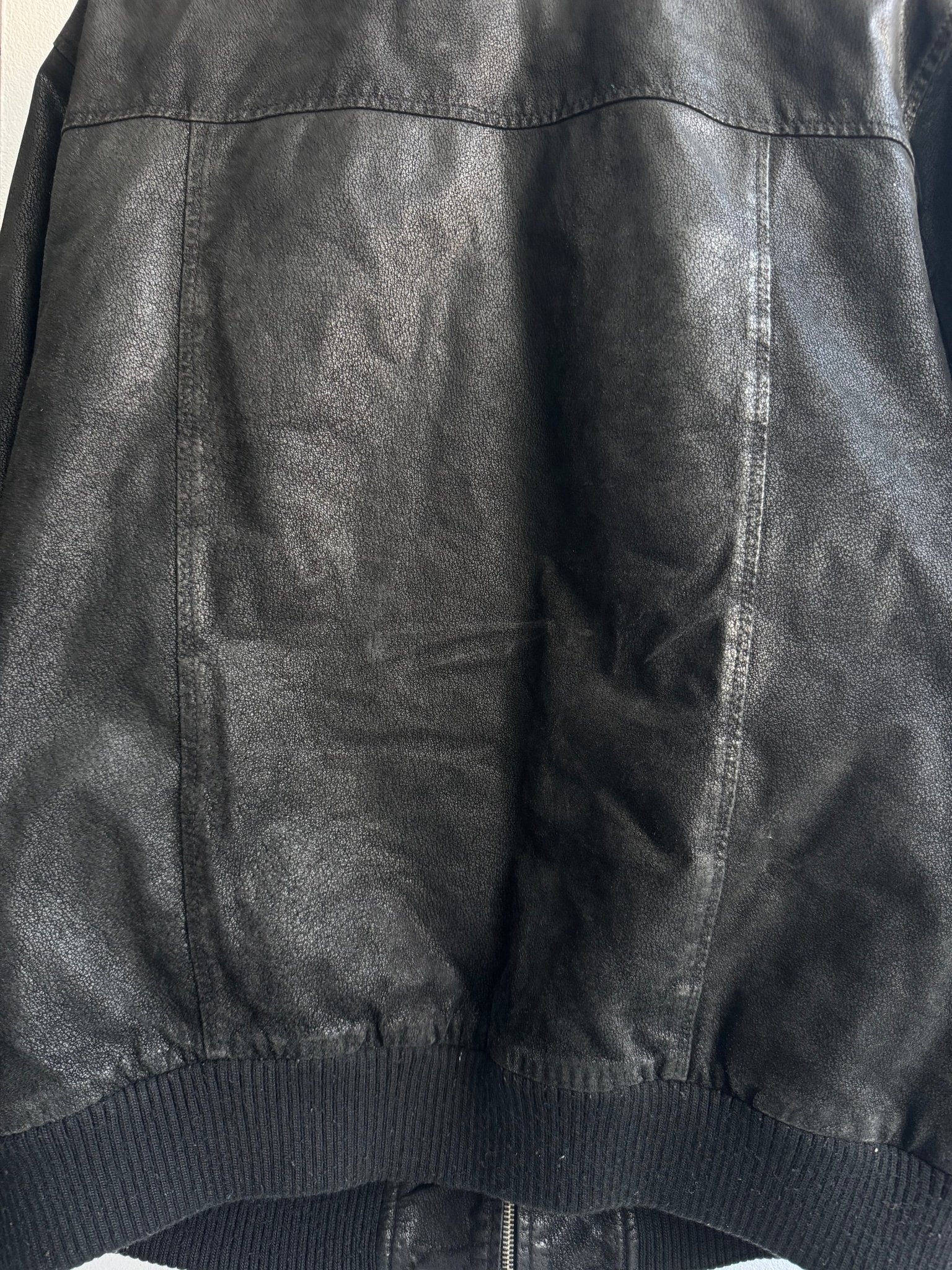 🐷 Geacă Y2K din Pig Split Suede Negru – XL (52) - anbracaminte
