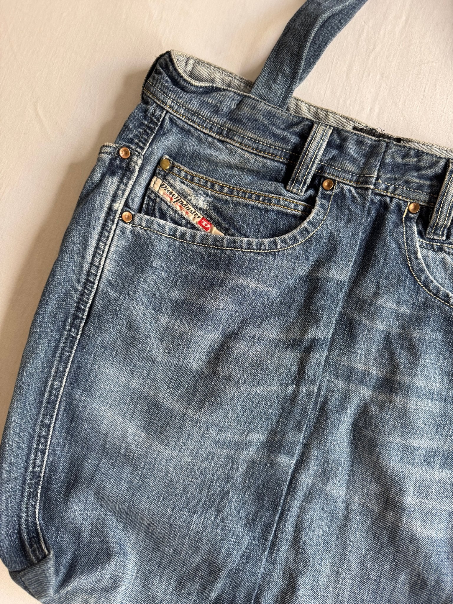 👜 Geantă Handmade Diesel / Tote bag din denim reciclat - anbracaminte