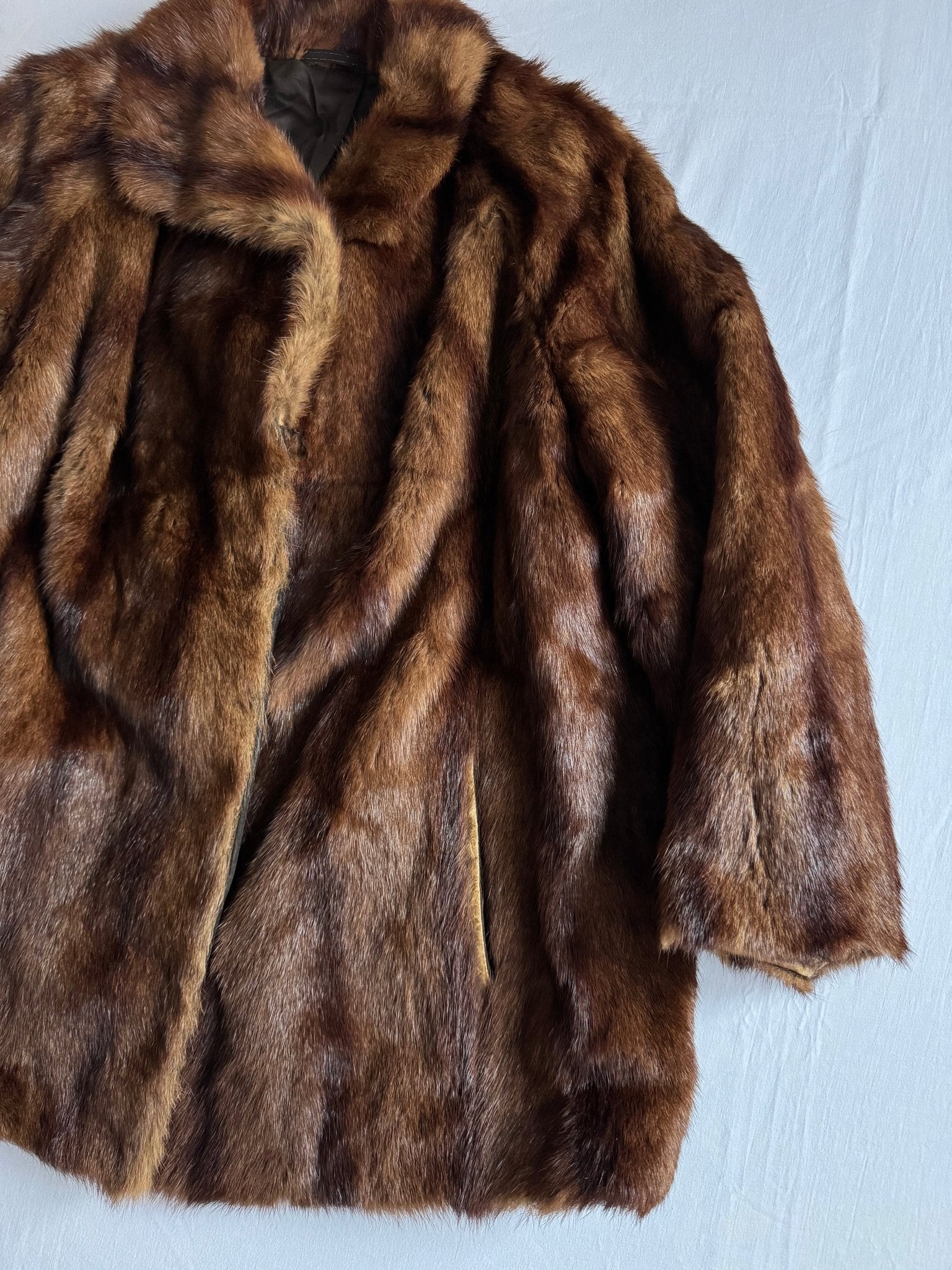 🧥 Haină Vintage din Blană Naturală– Mărime Aproximativă L Femei - anbracaminte