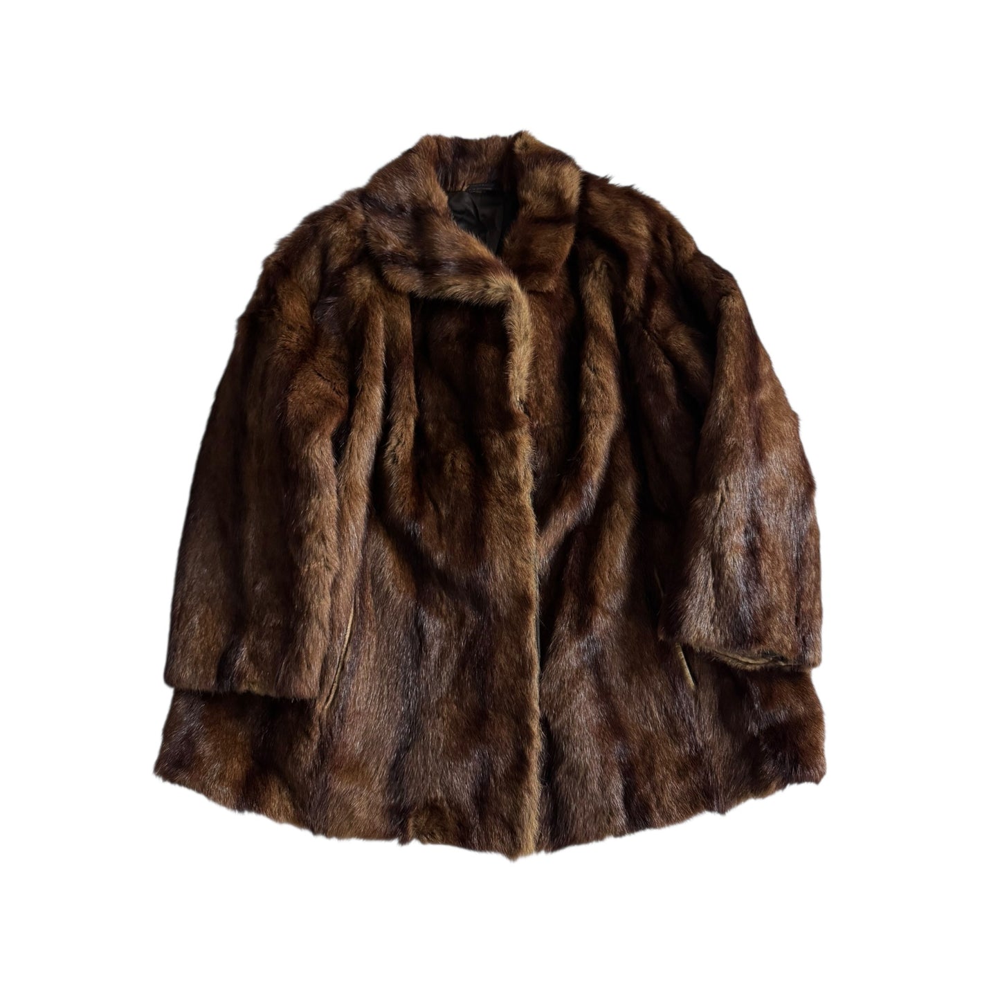 🧥 Haină Vintage din Blană Naturală– Mărime Aproximativă L Femei - anbracaminte