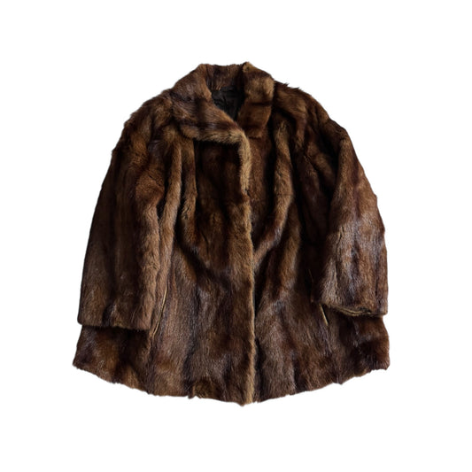 🧥 Haină Vintage din Blană Naturală– Mărime Aproximativă L Femei - anbracaminte