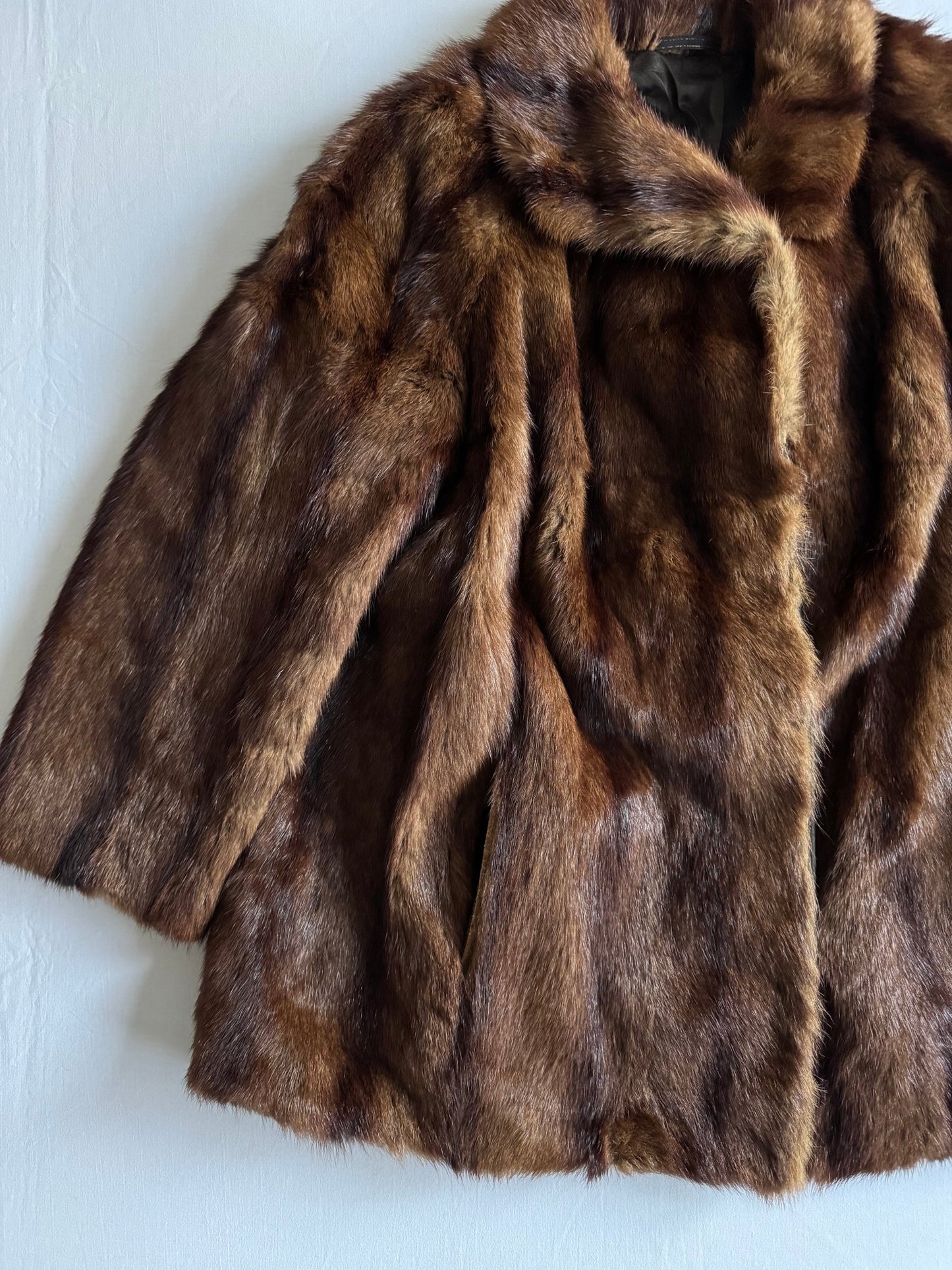 🧥 Haină Vintage din Blană Naturală– Mărime Aproximativă L Femei - anbracaminte