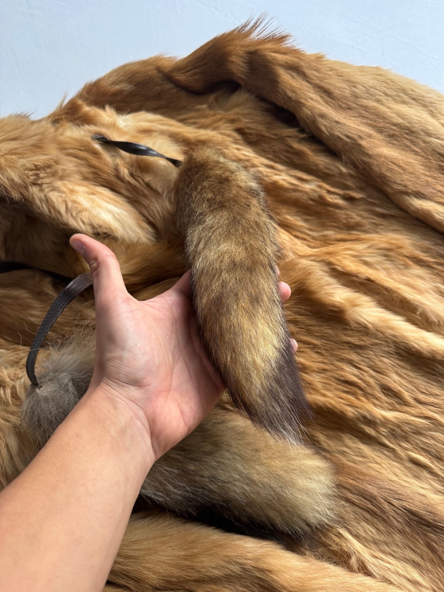 🦊 Haină Vintage Lungă din Blană Naturală / Real Fur (Mărime 40 - M/L Femei) - anbracaminte