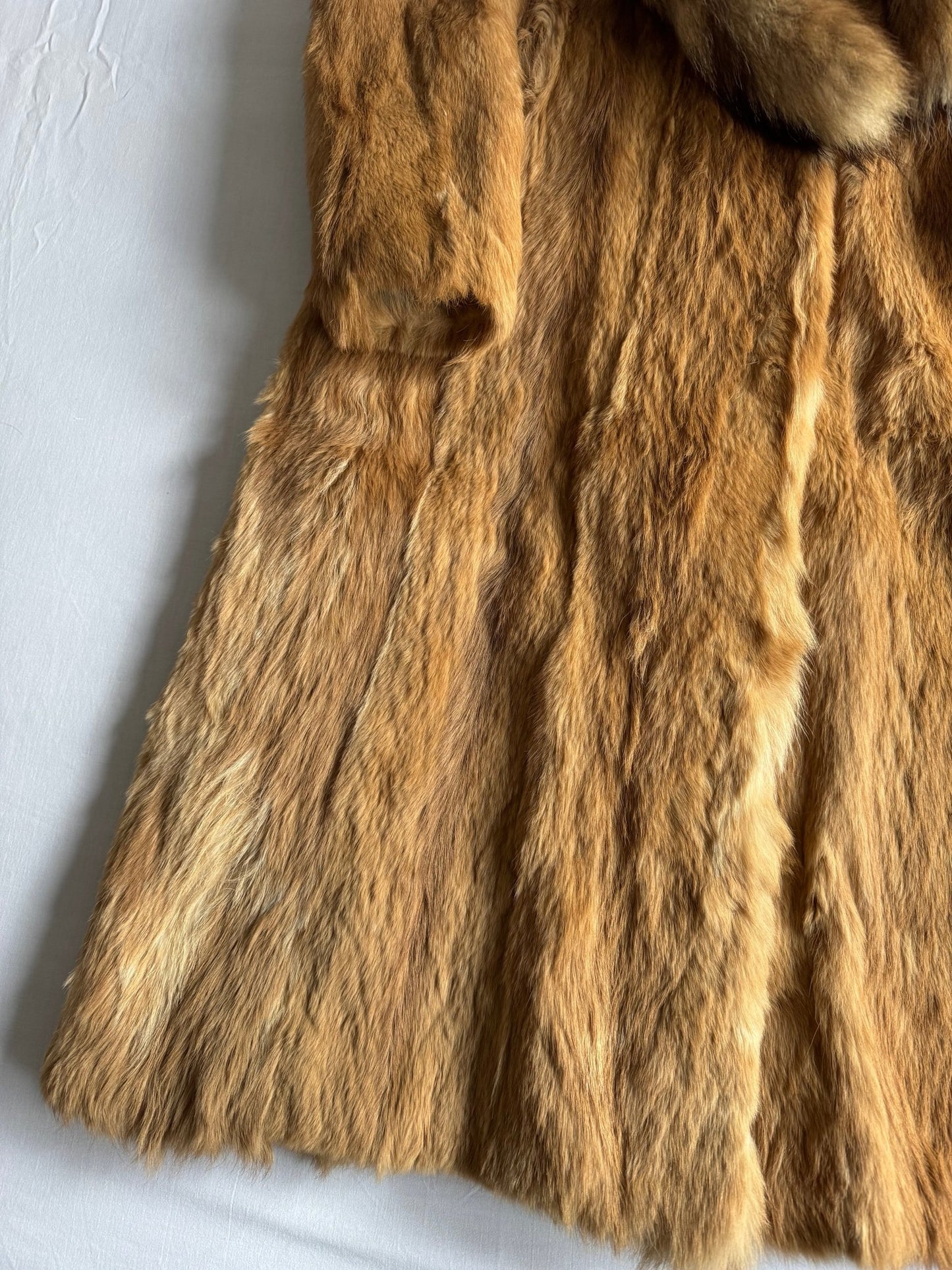 🦊 Haină Vintage Lungă din Blană Naturală / Real Fur (Mărime 40 - M/L Femei) - anbracaminte