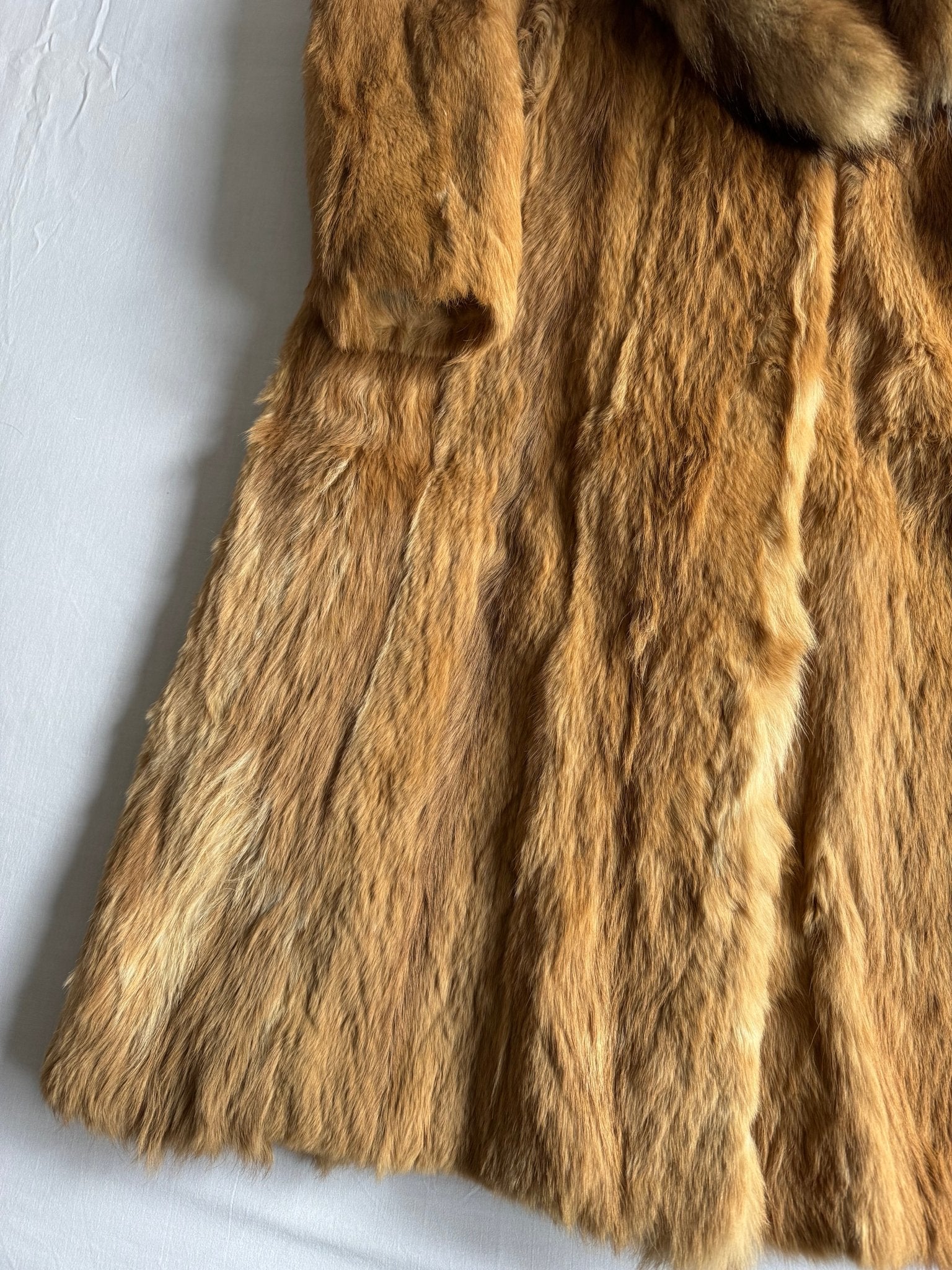 🦊 Haină Vintage Lungă din Blană Naturală / Real Fur (Mărime 40 - M/L Femei) - anbracaminte
