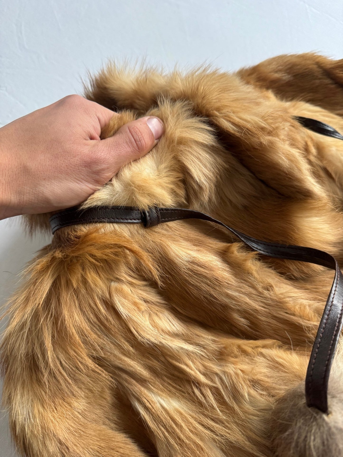 🦊 Haină Vintage Lungă din Blană Naturală / Real Fur (Mărime 40 - M/L Femei) - anbracaminte