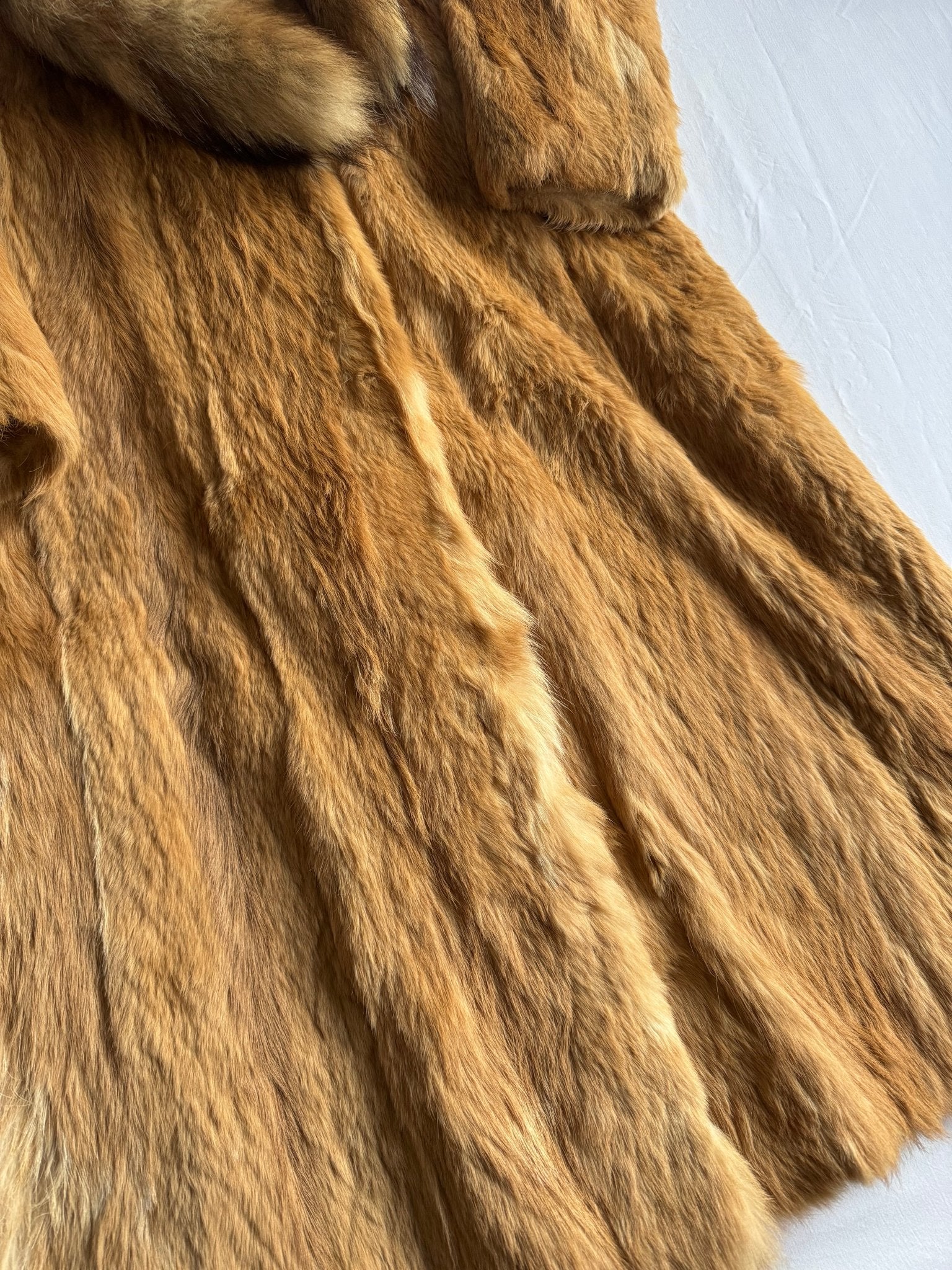 🦊 Haină Vintage Lungă din Blană Naturală / Real Fur (Mărime 40 - M/L Femei) - anbracaminte