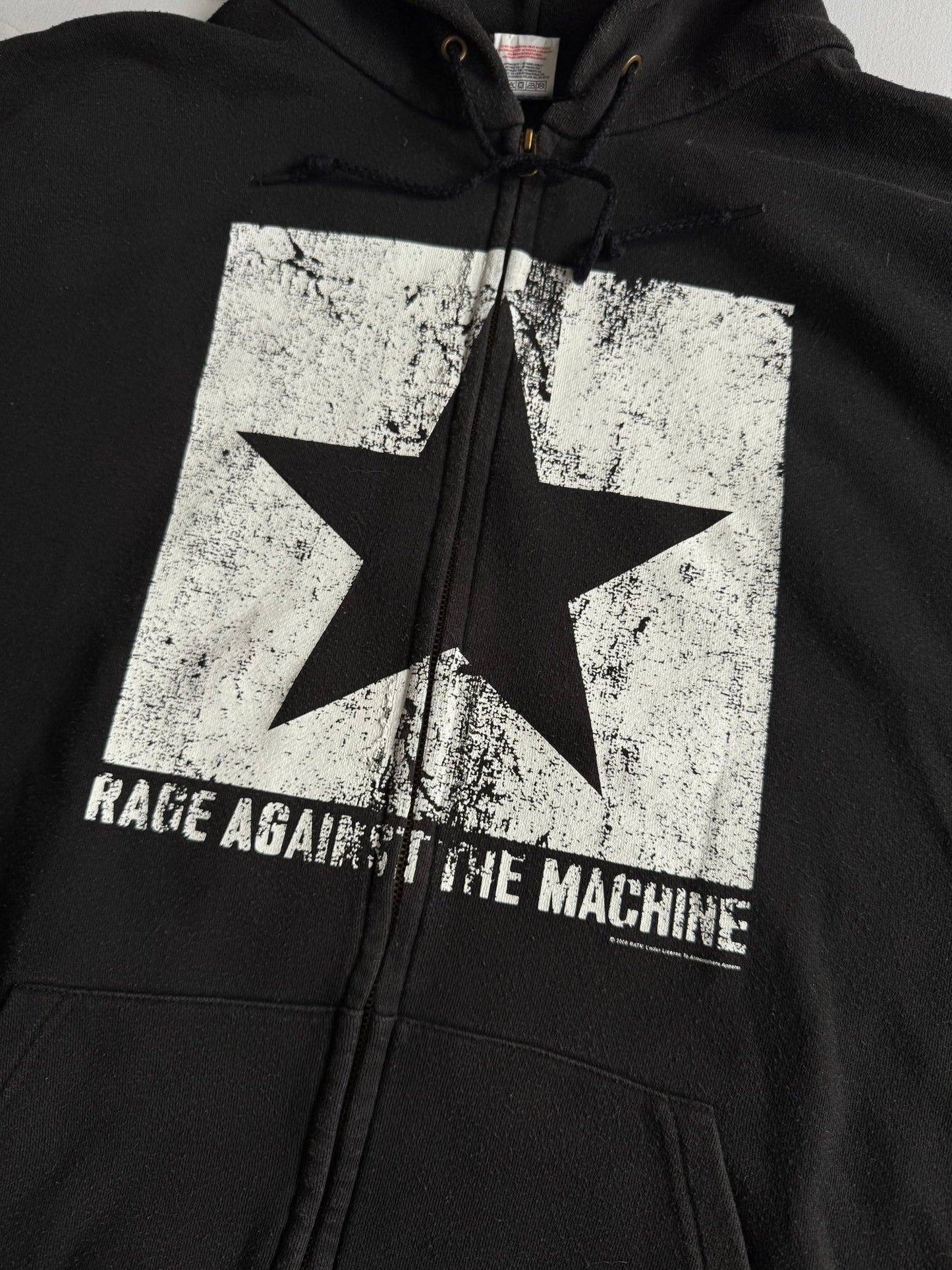 🎙️ Hanorac Band 2008 Negru Rage Against the Machine – L (XL pe etichetă) - anbracaminte