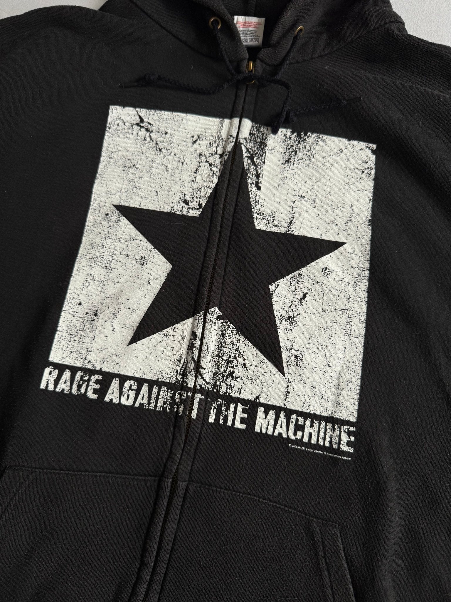 🎙️ Hanorac Band 2008 Negru Rage Against the Machine – L (XL pe etichetă) - anbracaminte