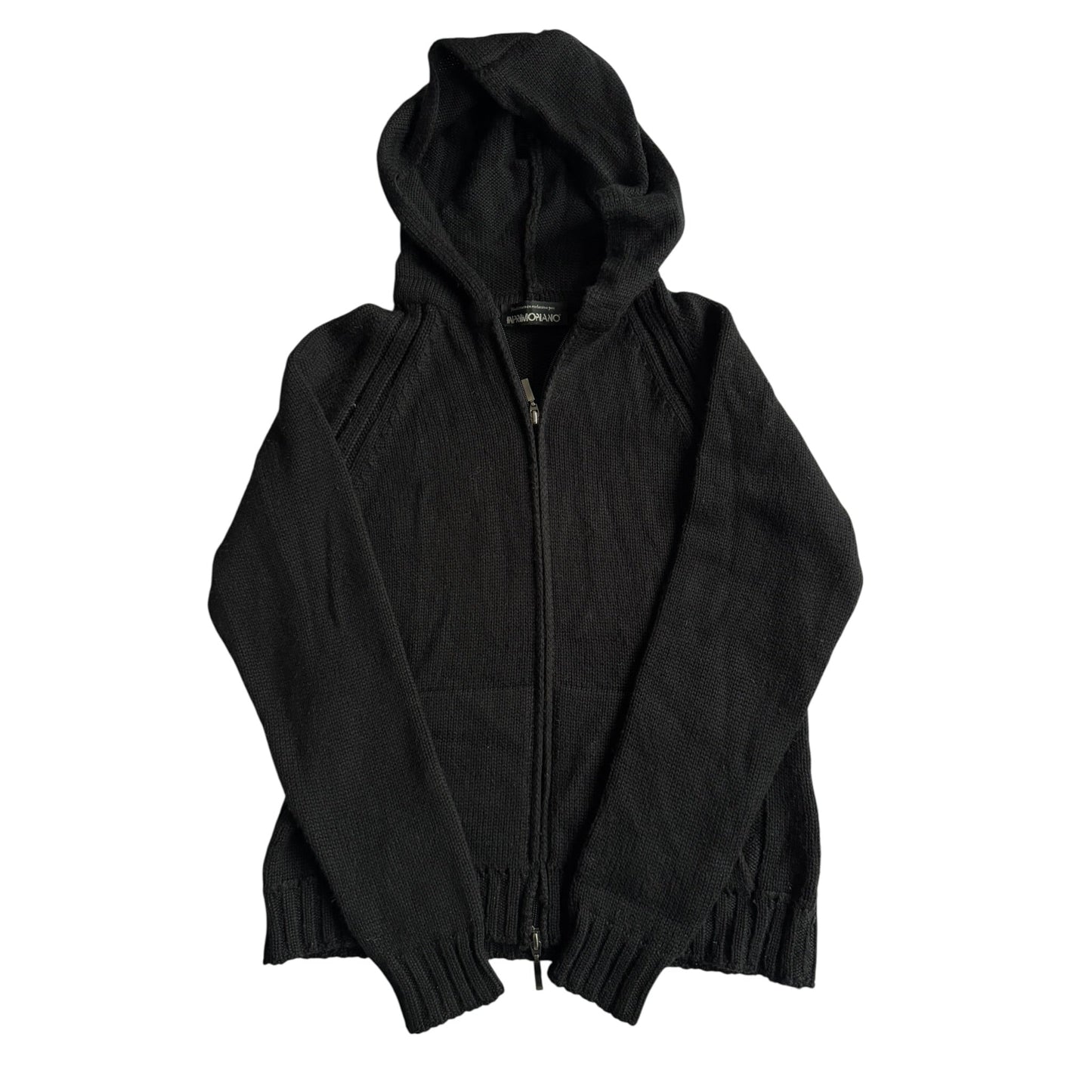 🧶 Hanorac Tricotat Y2K Damă Negru din Lână – S - anbracaminte