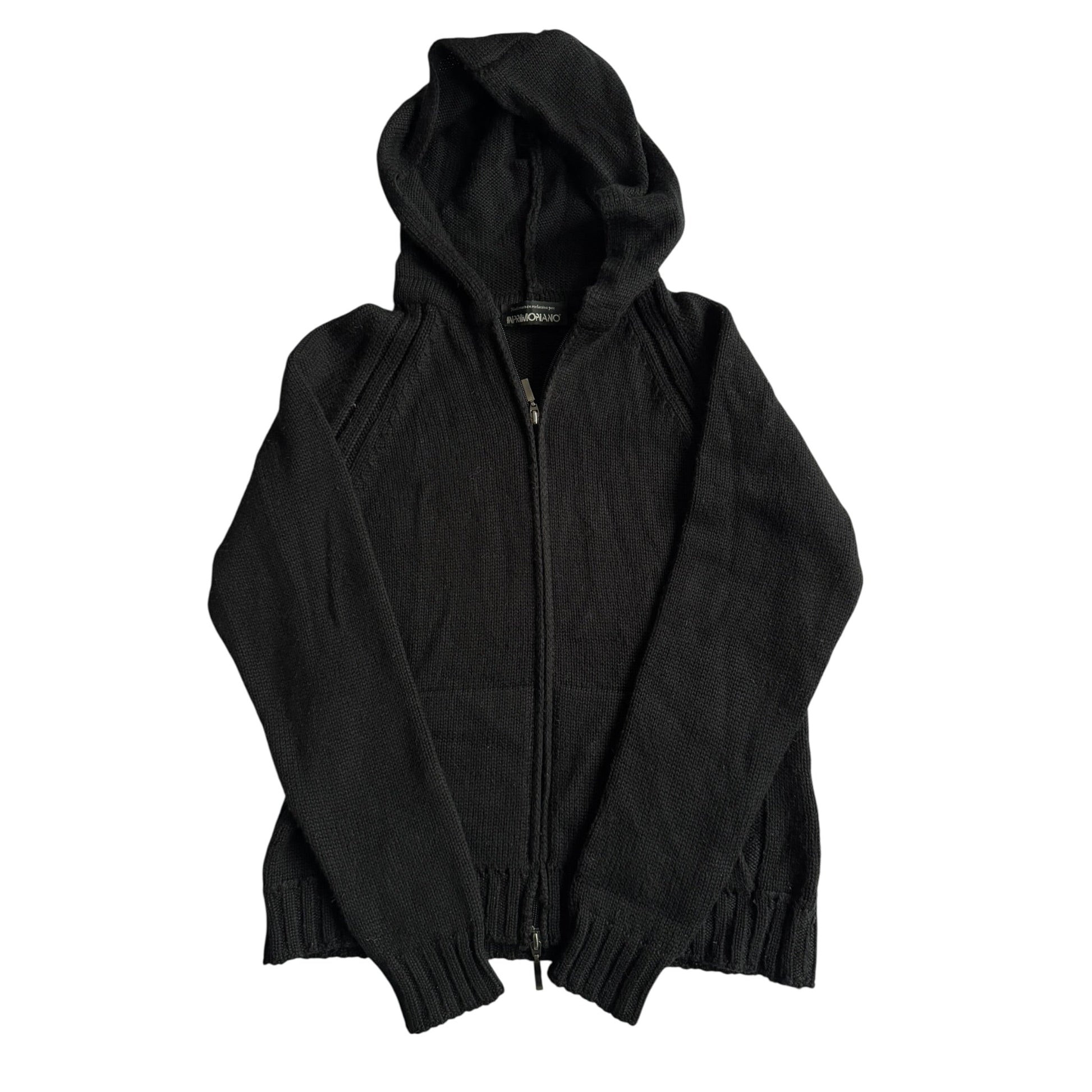 🧶 Hanorac Tricotat Y2K Damă Negru din Lână – S - anbracaminte