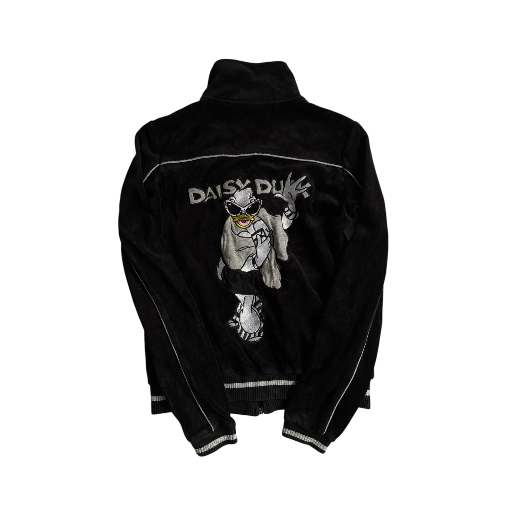 🩰 Hanorac velvet Y2K cu broderie Daisy Duck pe spate – mărime S Femei - anbracaminte