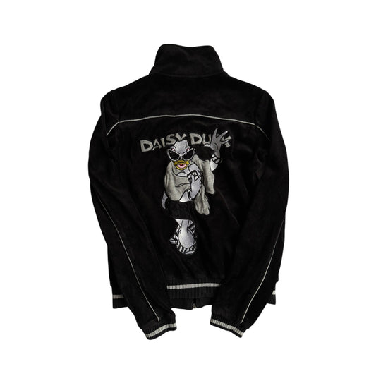 🩰 Hanorac velvet Y2K cu broderie Daisy Duck pe spate – mărime S Femei - anbracaminte