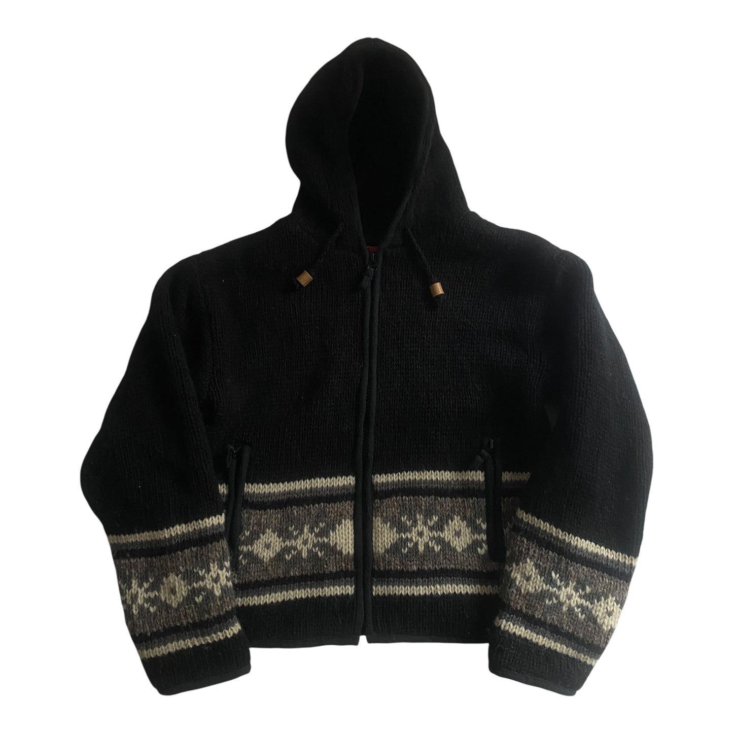 🇳🇵 Hanorac Vintage din Lână – Fleece Lined – Made in Nepal – Women’s S/M - anbracaminte