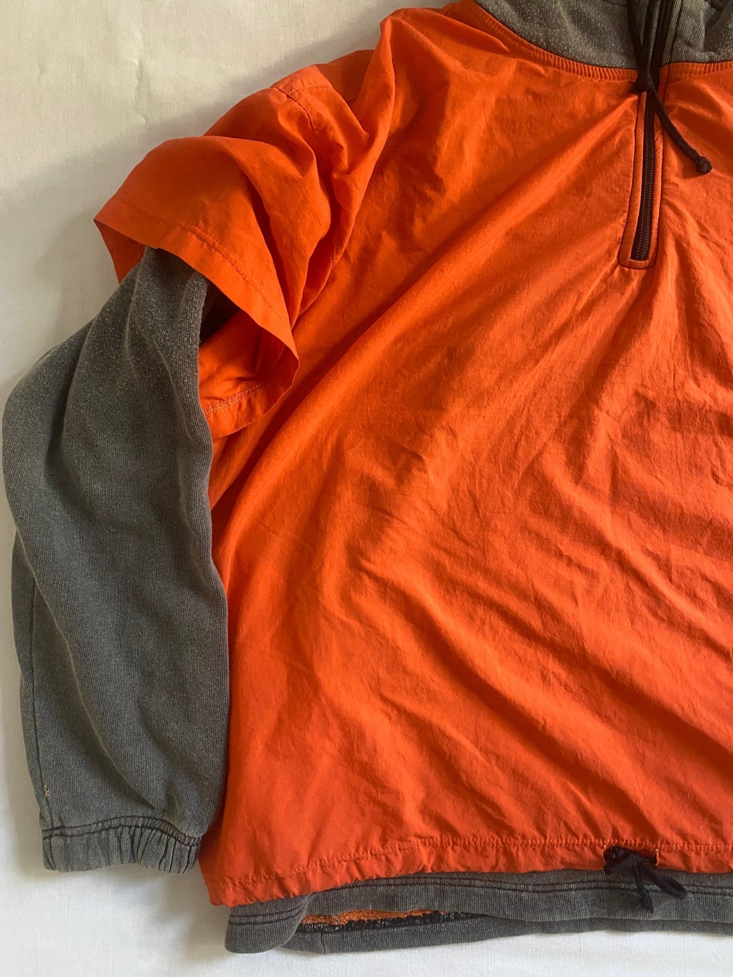 Hanorac Vintage Reebok The Pump – Tech Hoodie Orange & Black, Dublu Strat - anbracaminte
