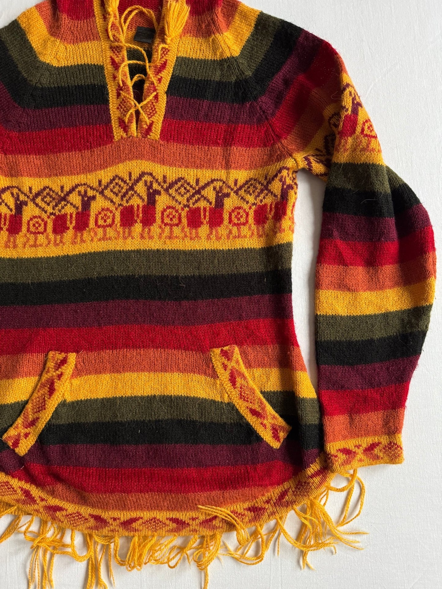🦙 Hoodie Y2K Damă Colorat din Alpaca – Aprox. XS/S - anbracaminte